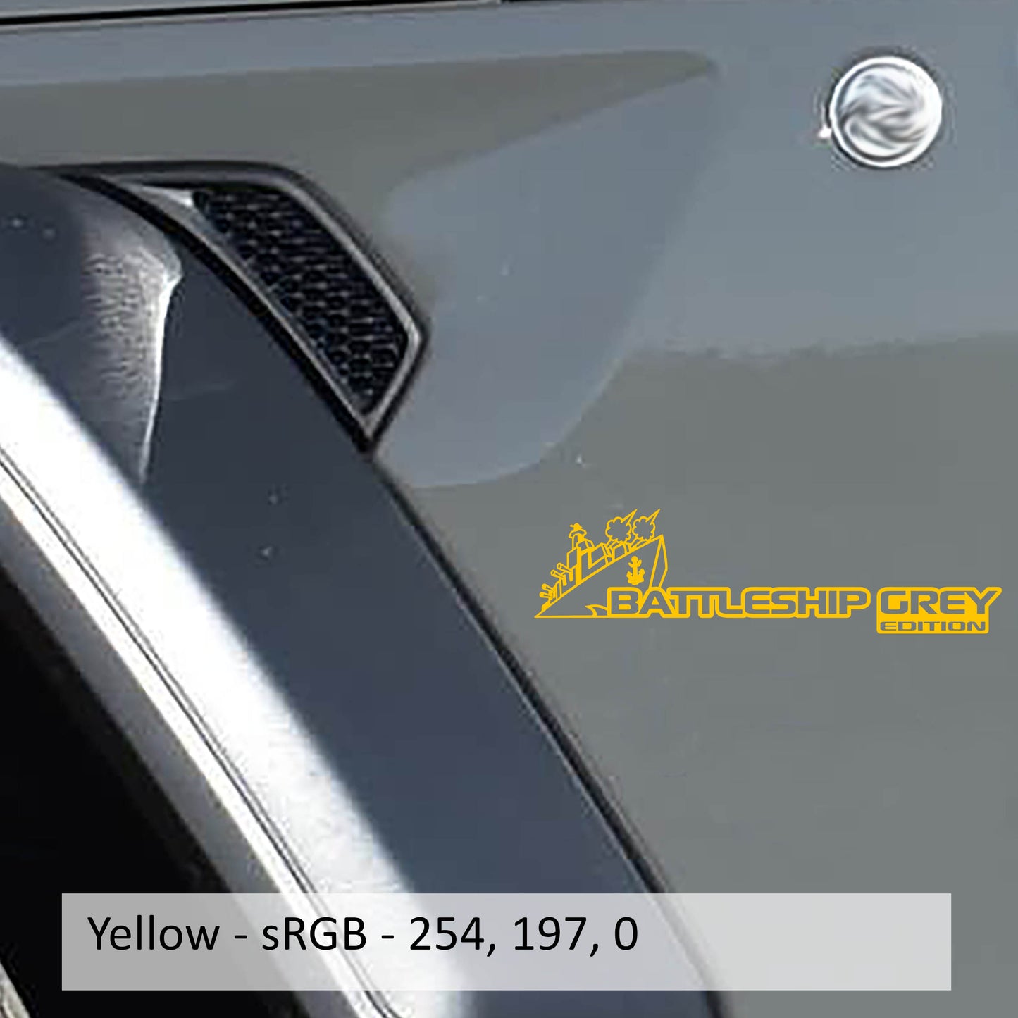 Battleship Grey Edition Fender Decals (Pair) For Wrangler/Gladiator JL/JT