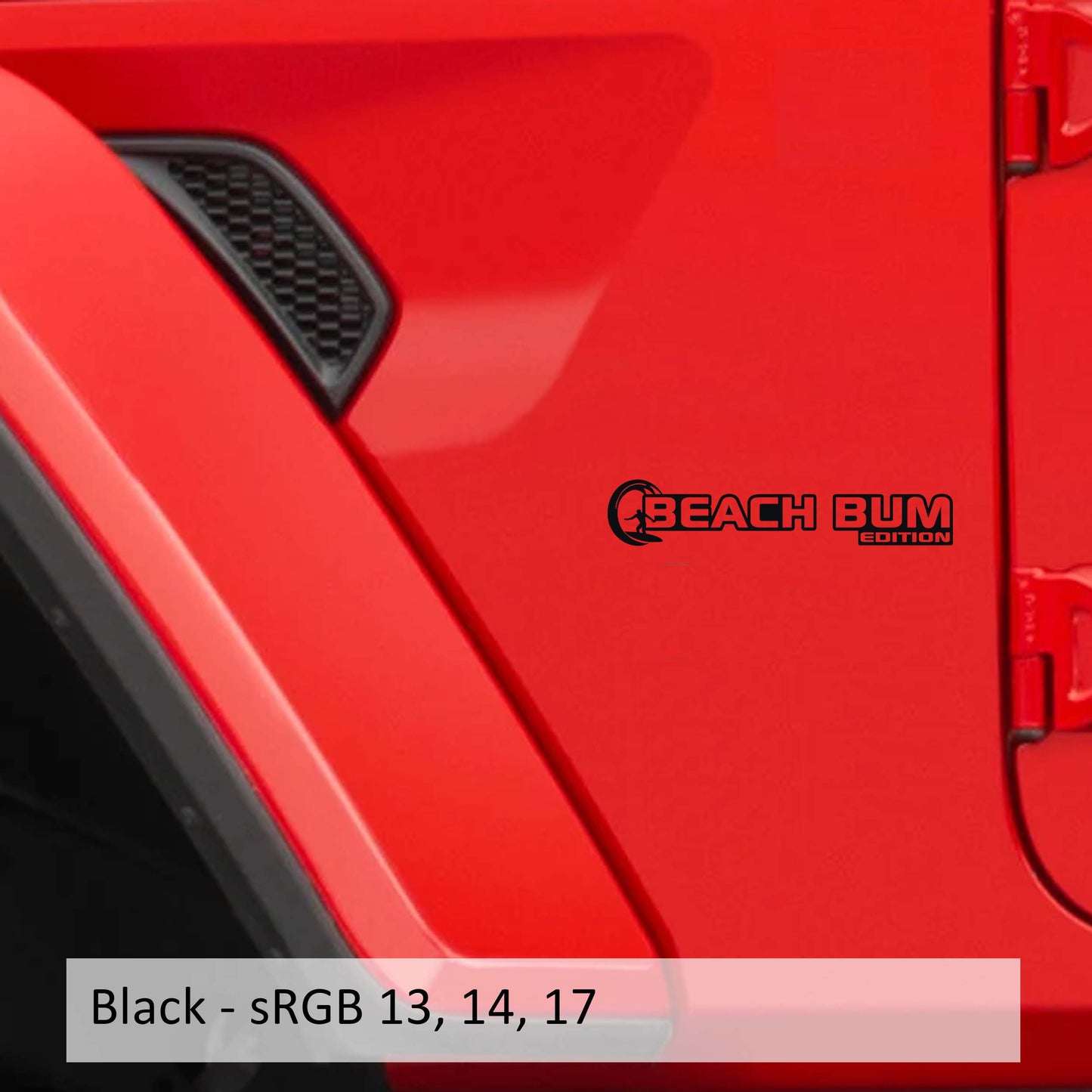 Beach Bum Edition Decal (x2 Pair) Fender Decals For Wrangler/Gladiator JL/JT