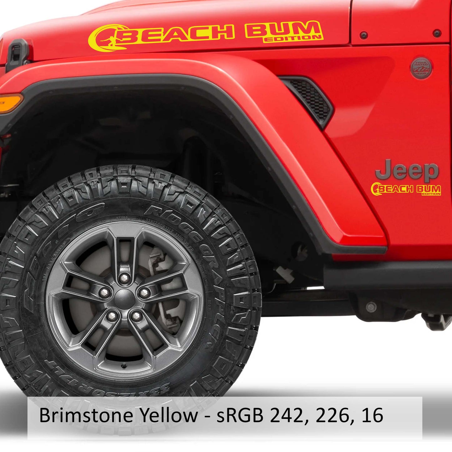 Beach Bum Edition Hood Decal Set (Pair)