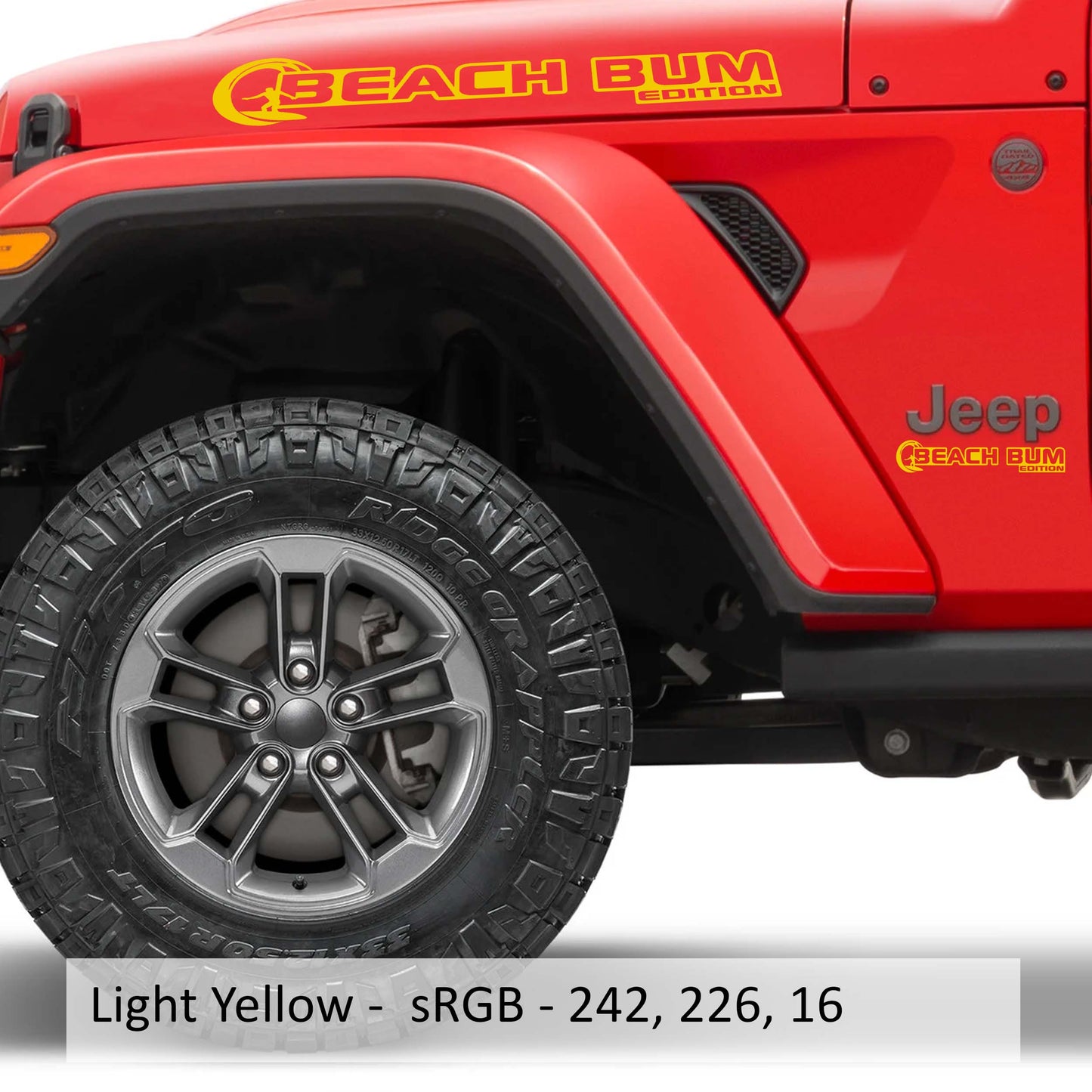 Beach Bum Edition Hood Decal Set (Pair)