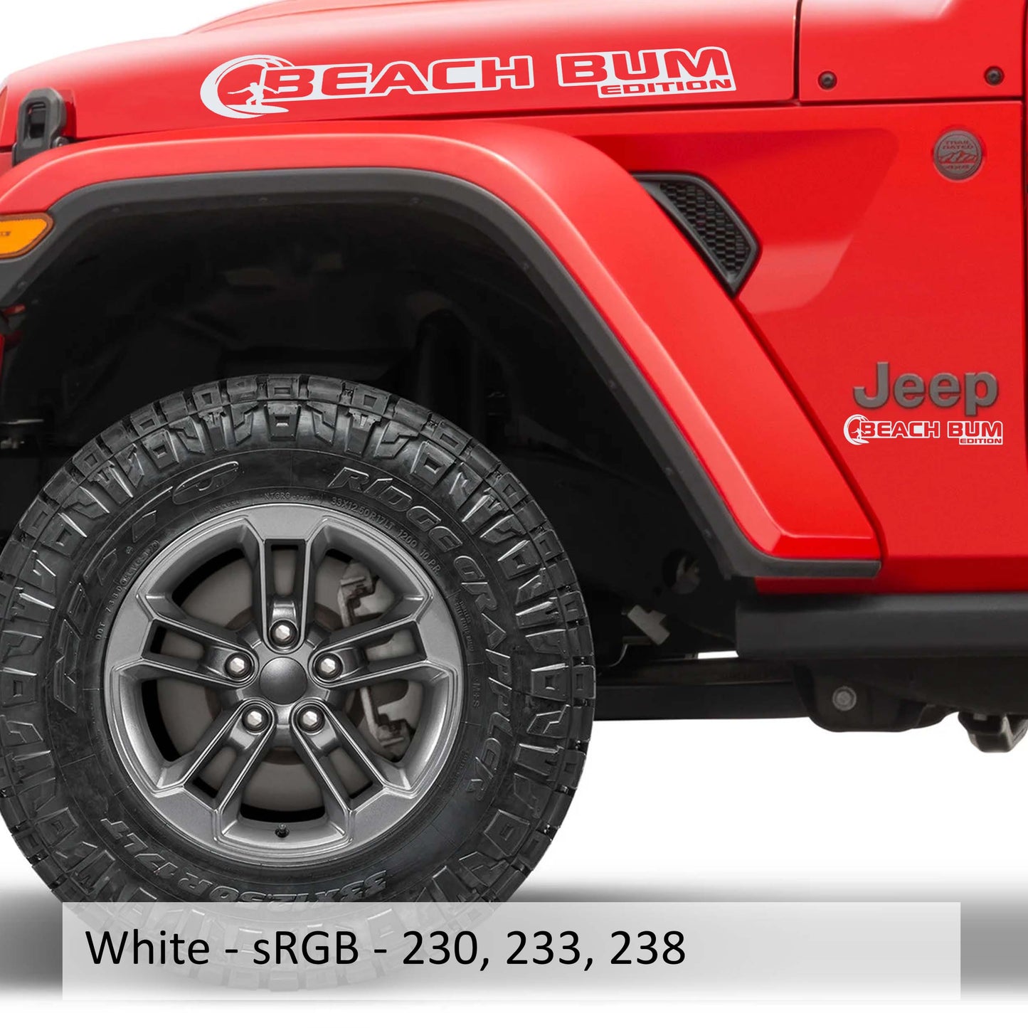 Beach Bum Edition Hood Decal Set (Pair)