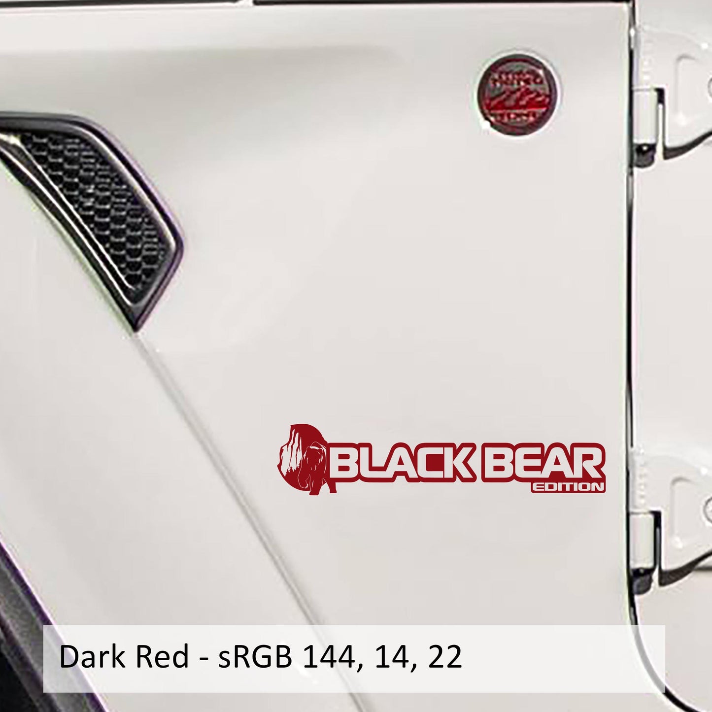 Black Bear Edition Fender Vinyl Decal (Pair) - Fender Decals For Wrangler/Gladiator JL/JT