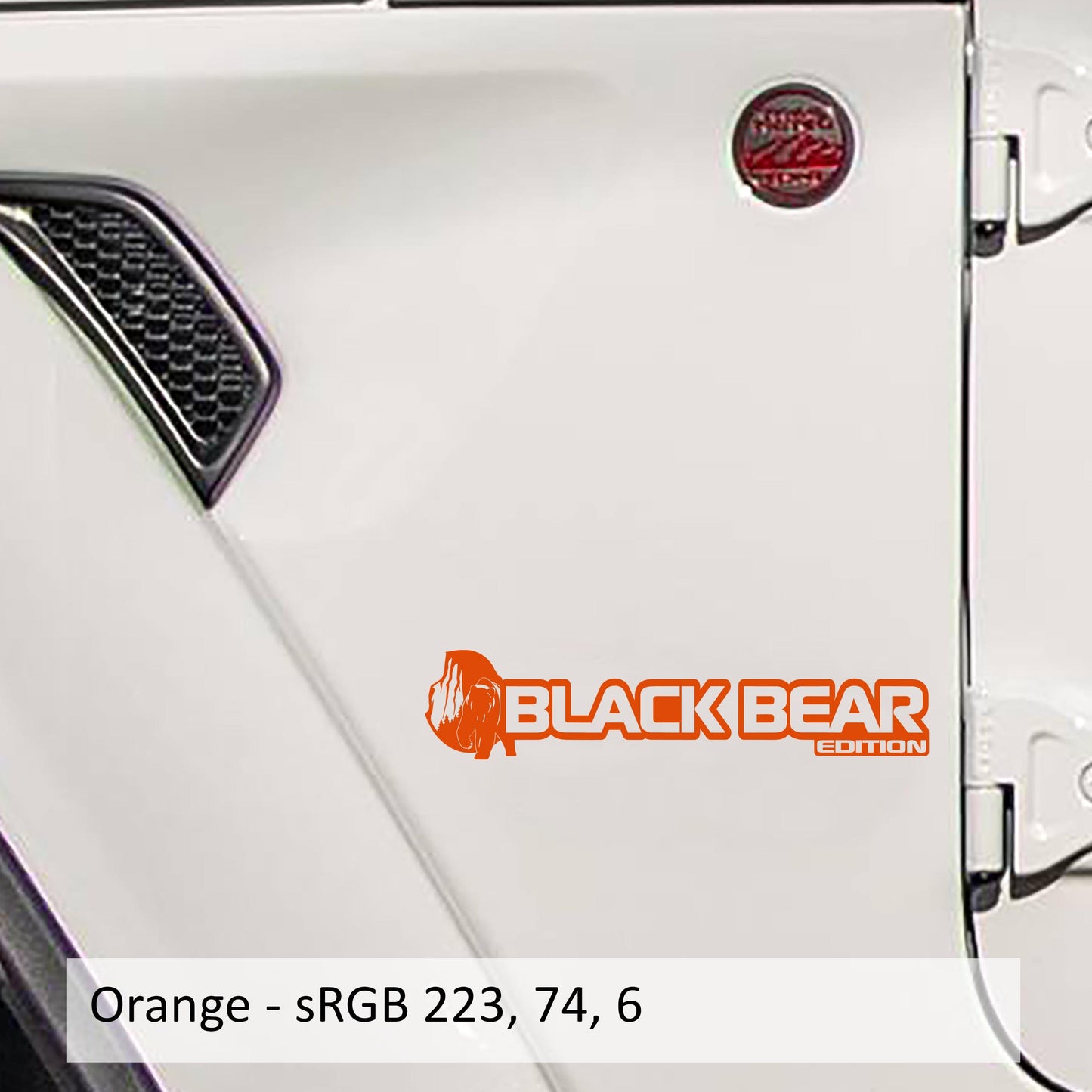 Black Bear Edition Fender Vinyl Decal (Pair) - Fender Decals For Wrangler/Gladiator JL/JT