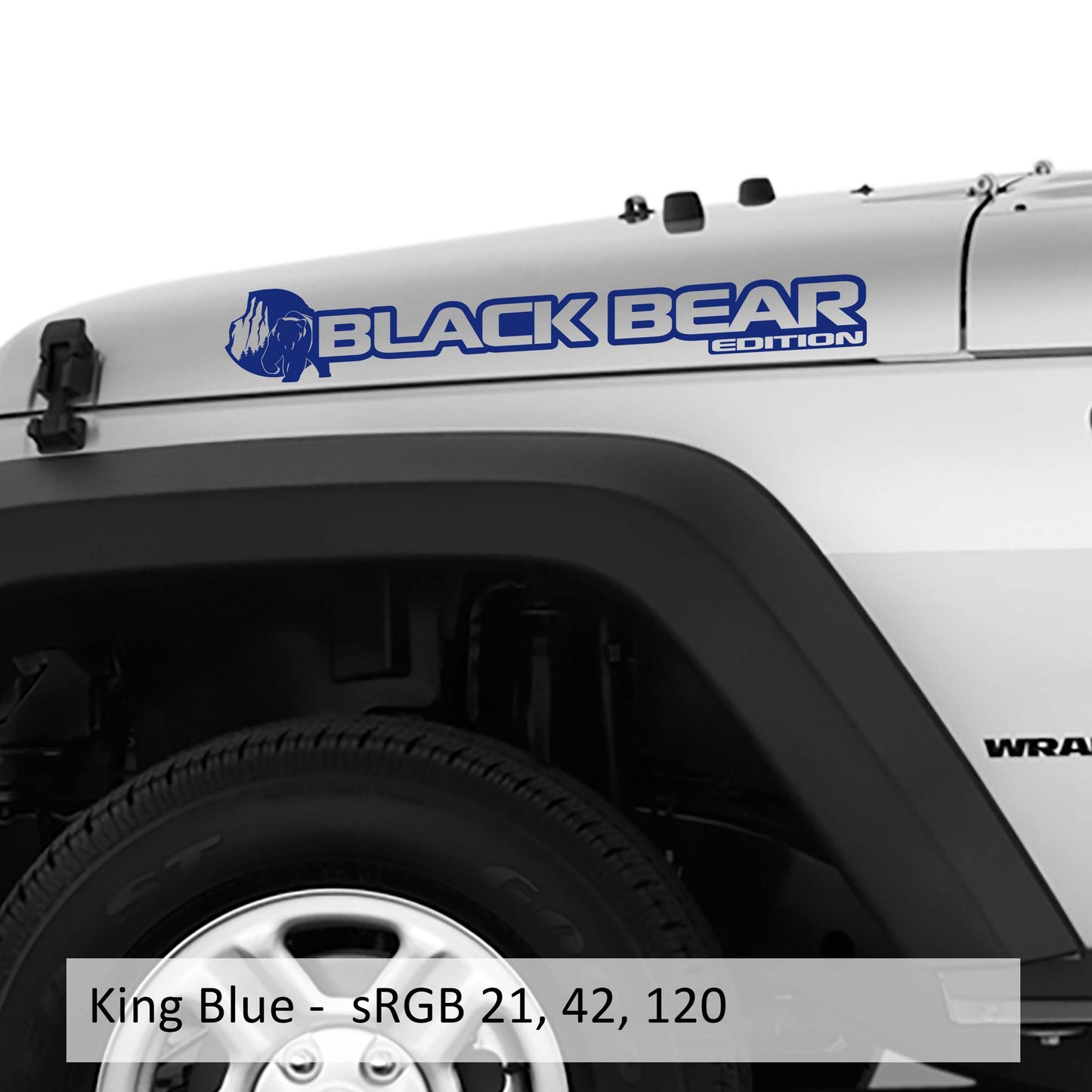 Black Bear Edition Side Hood Vinyl Decal (Pair)