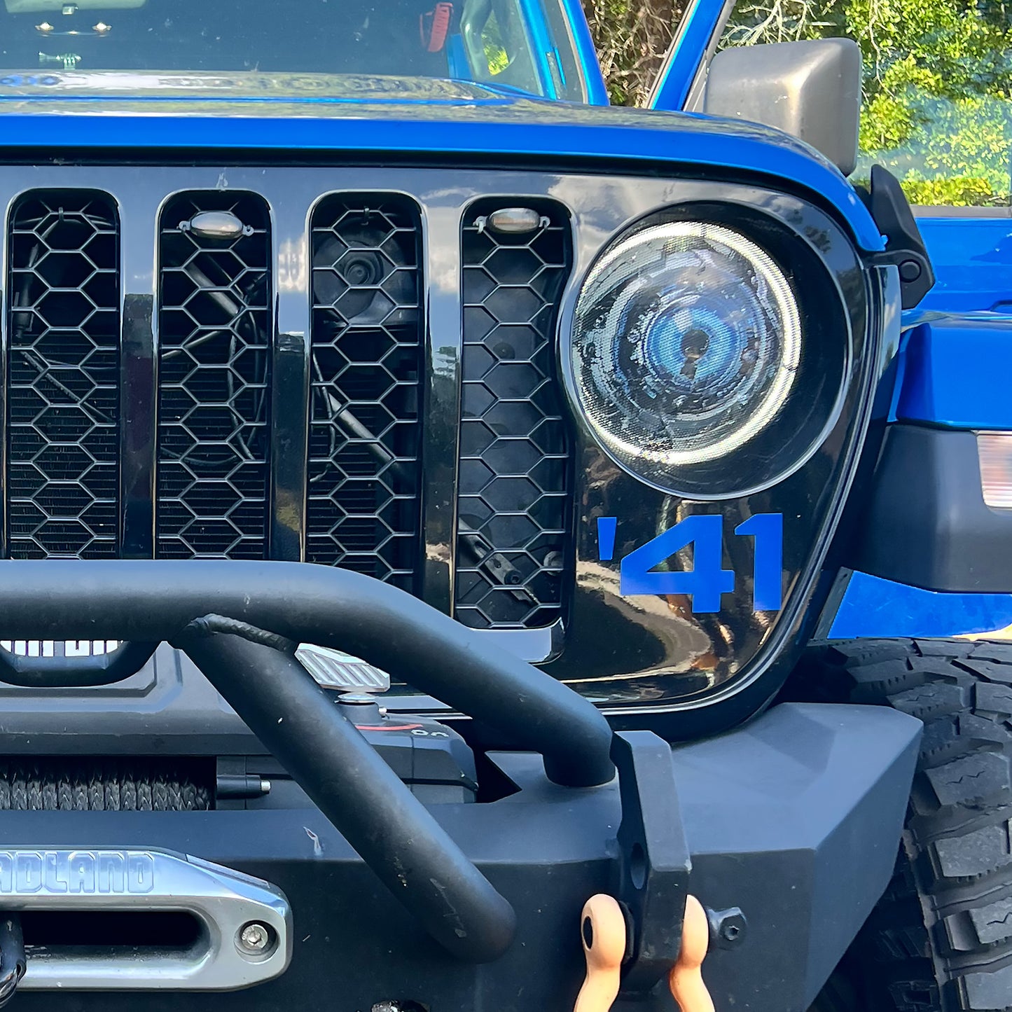 Cybernetic Eyeball Round Headlight Overlay Graphics Kit Vinyl Decal Cover 2 Piece Set