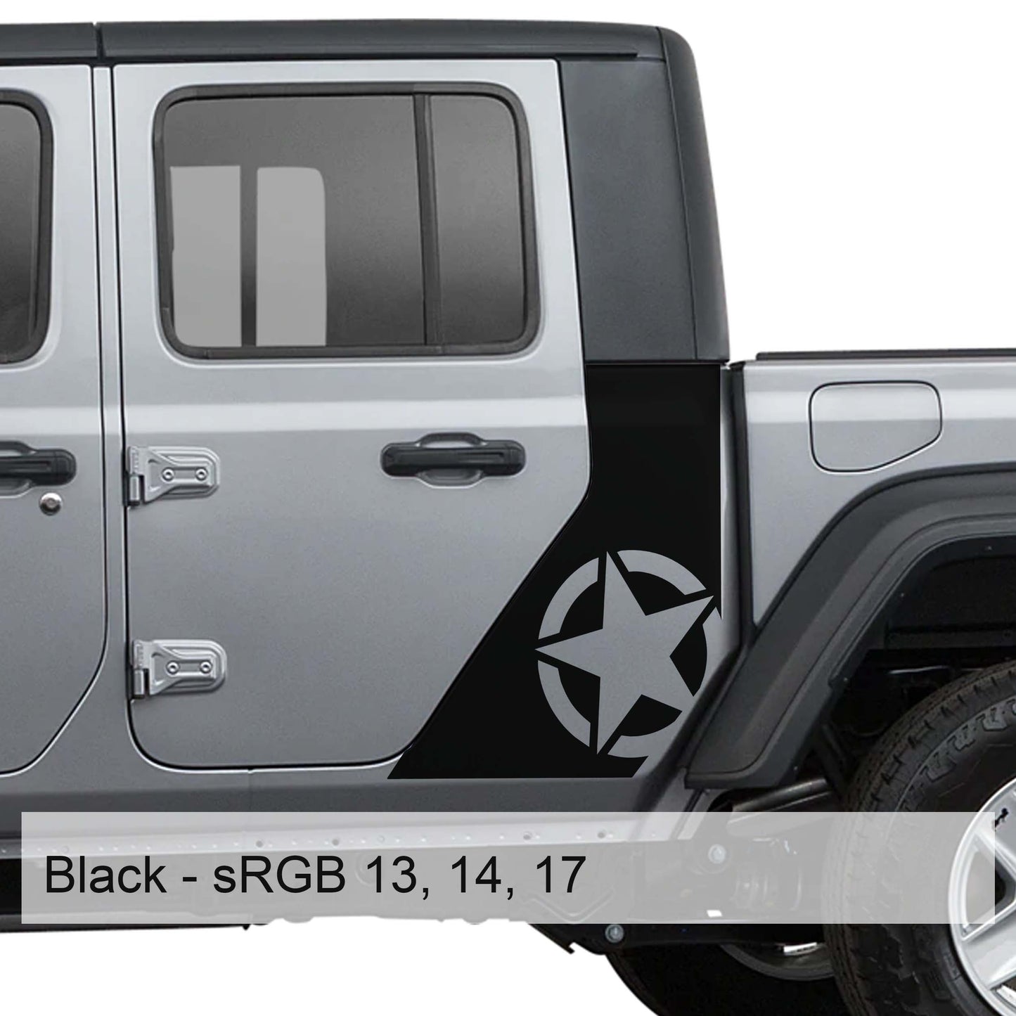 Alpha Romeo Star Bodyside Graphic Vinyl Decal for 20+ Gladiator JT