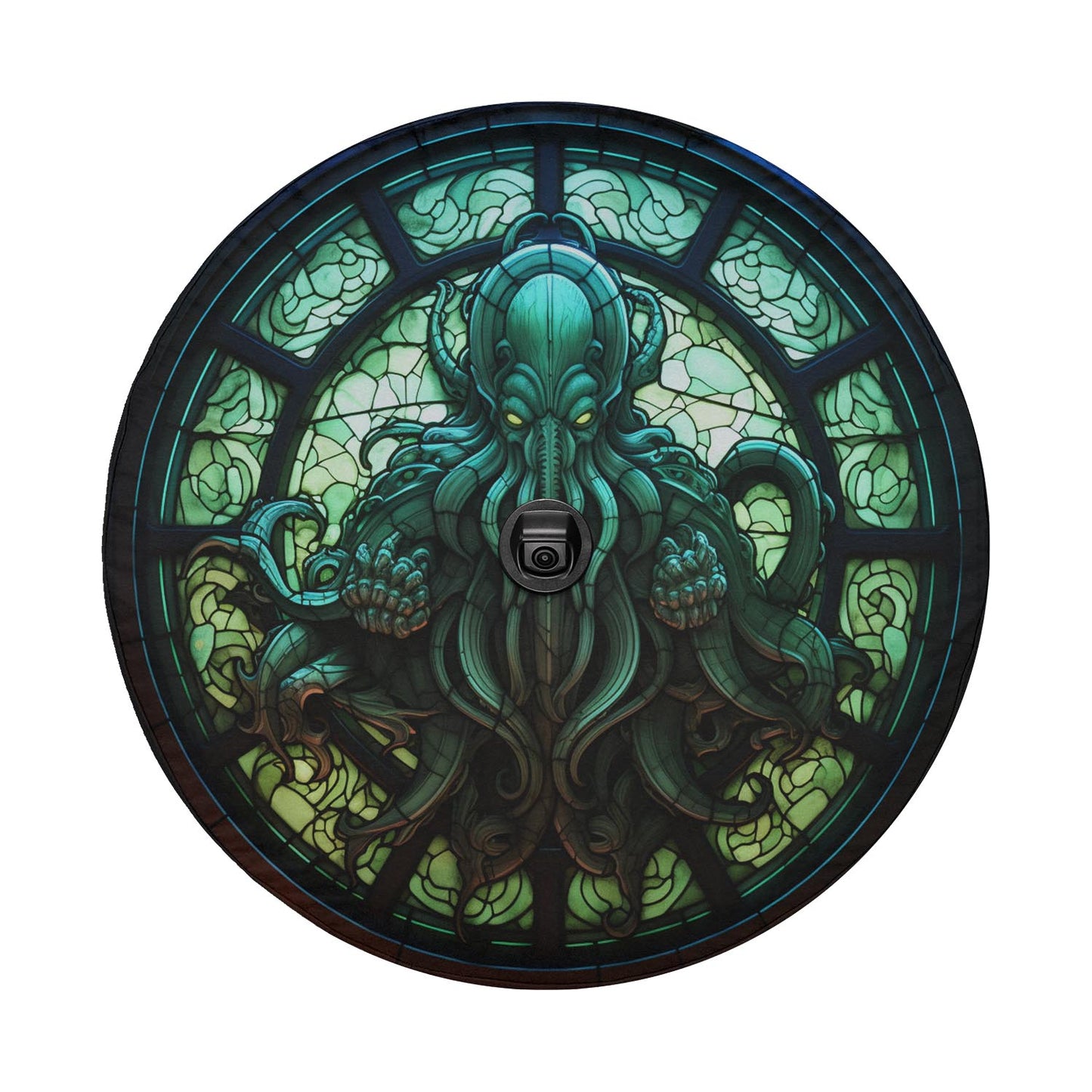 Cthulhu Rising Tire Cover With Backup Camera Hole Option