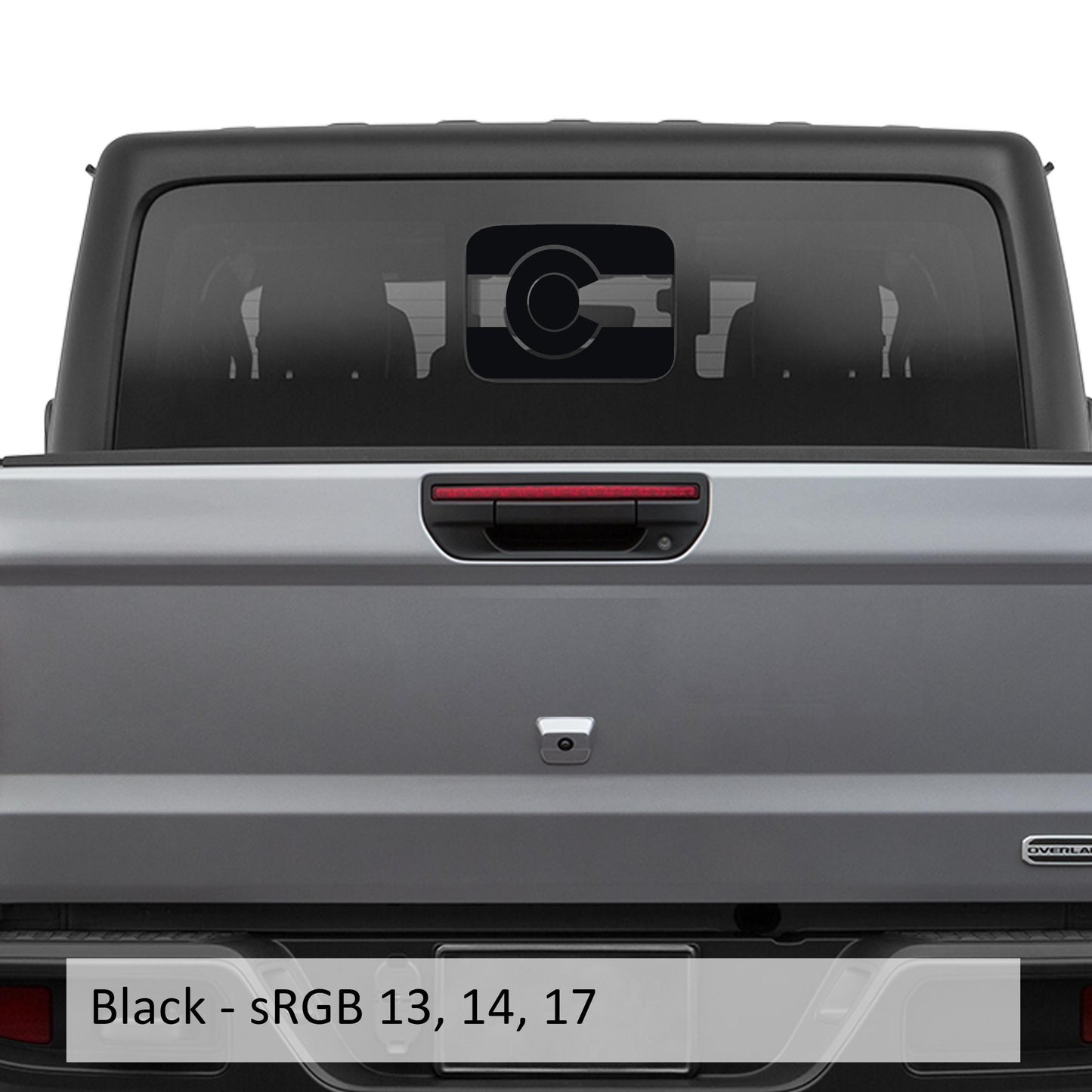 Colorado Flag Rear Sliding Window Vinyl Decal