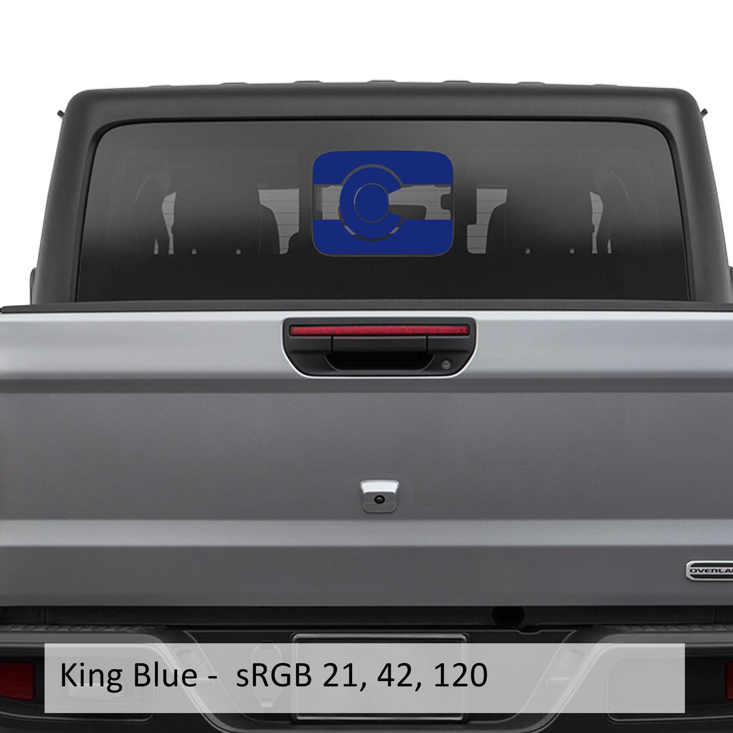 Colorado Flag Rear Sliding Window Vinyl Decal