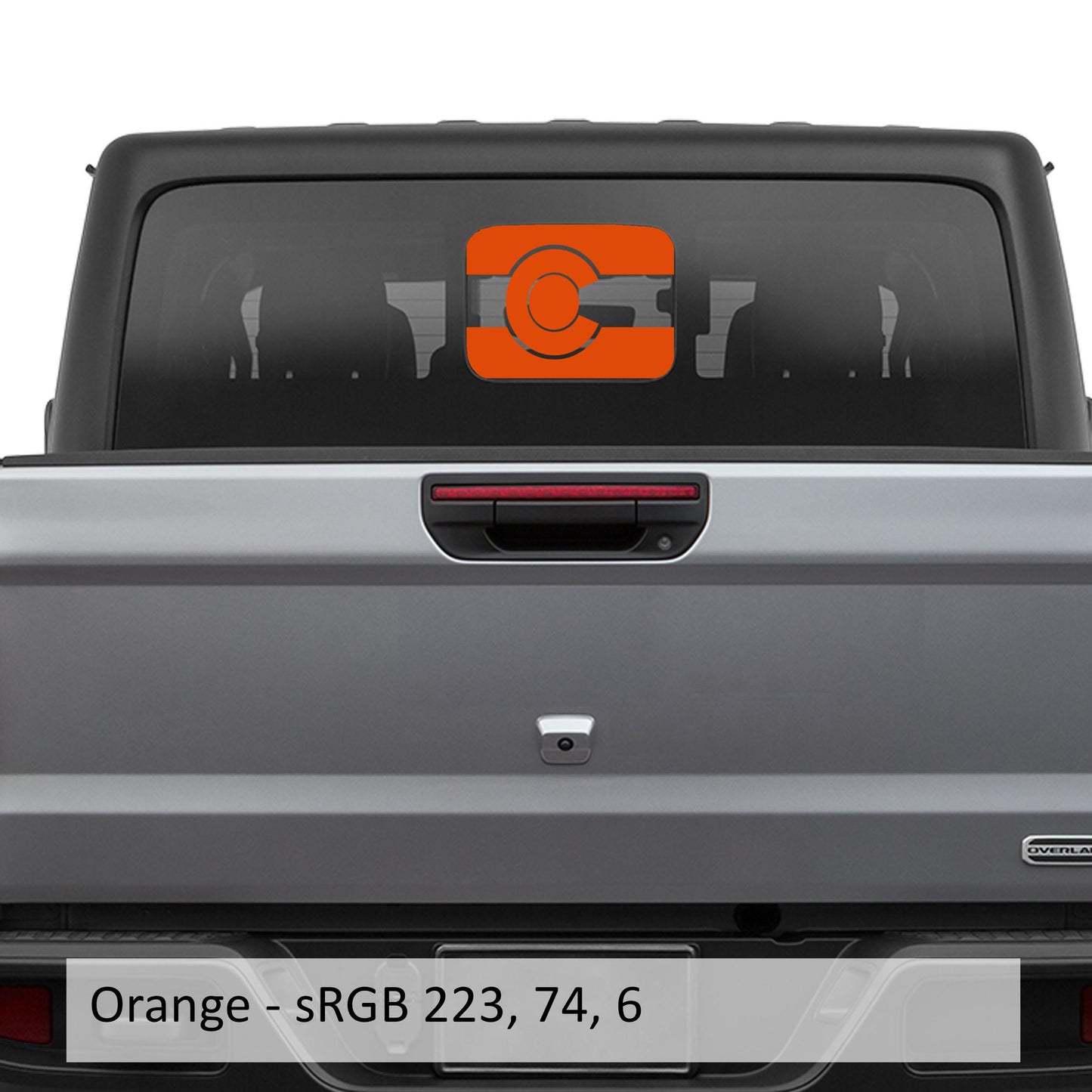 Colorado Flag Rear Sliding Window Vinyl Decal