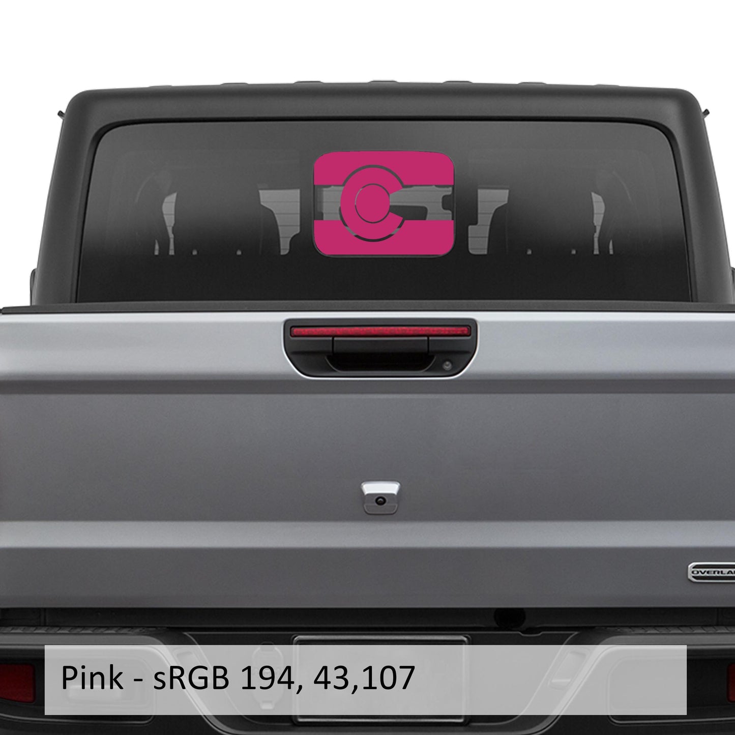 Colorado Flag Rear Sliding Window Vinyl Decal