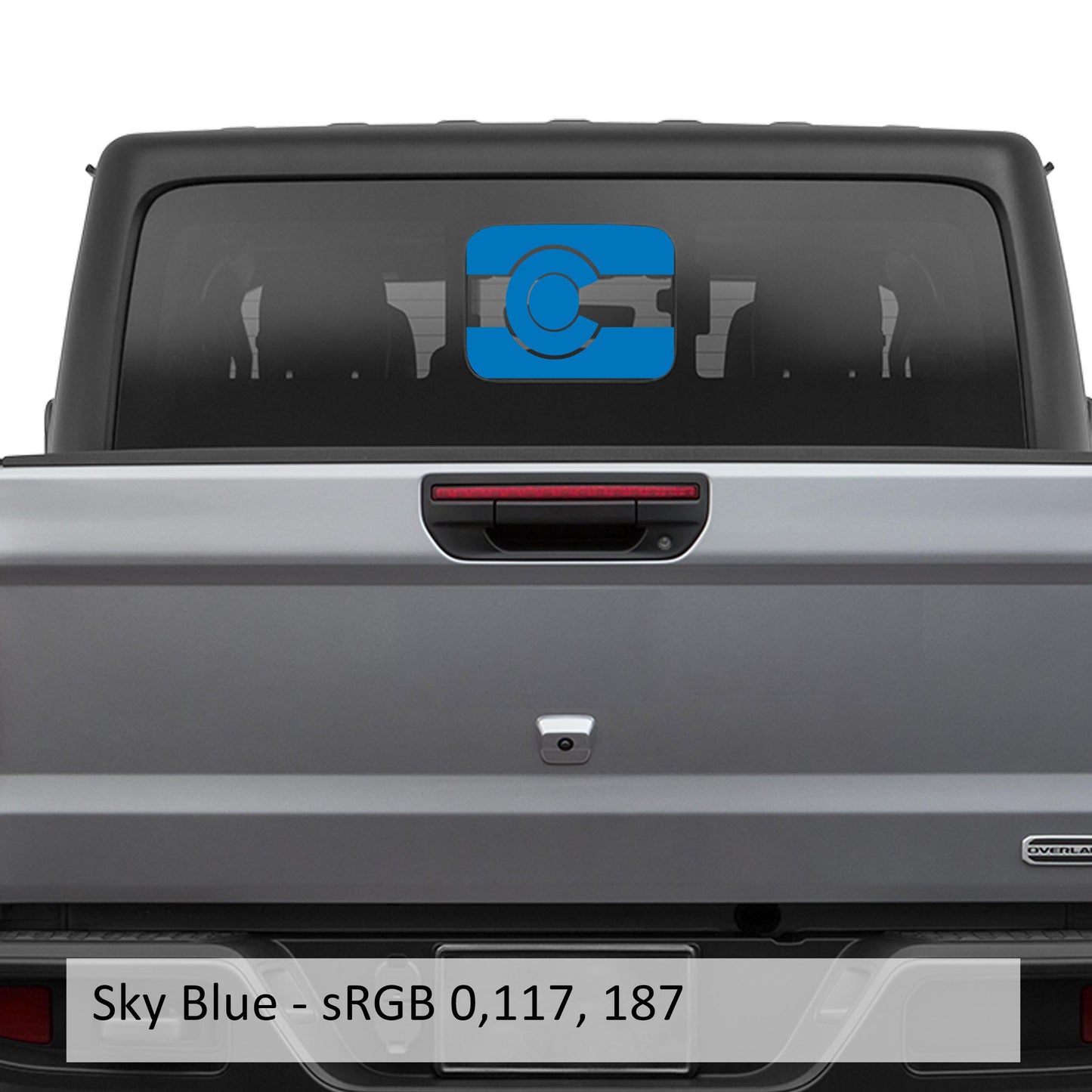 Colorado Flag Rear Sliding Window Vinyl Decal