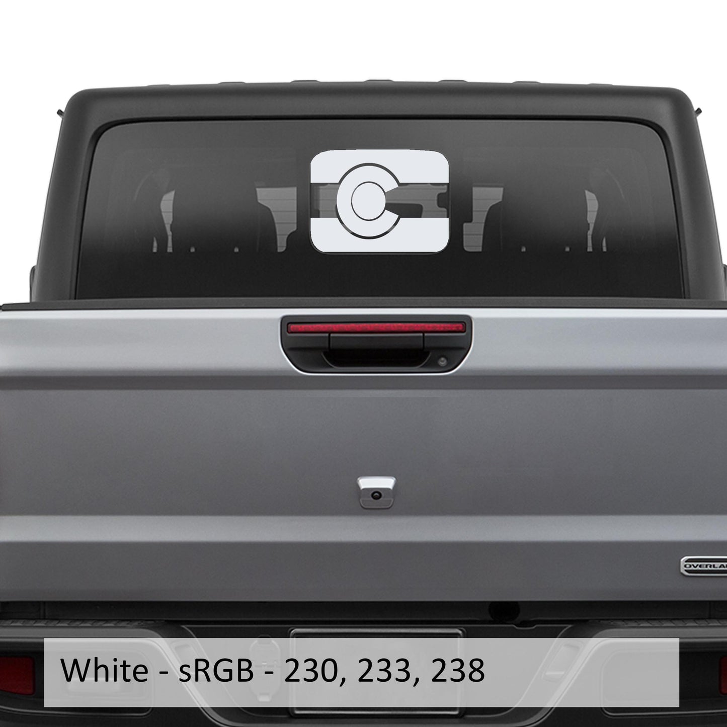 Colorado Flag Rear Sliding Window Vinyl Decal