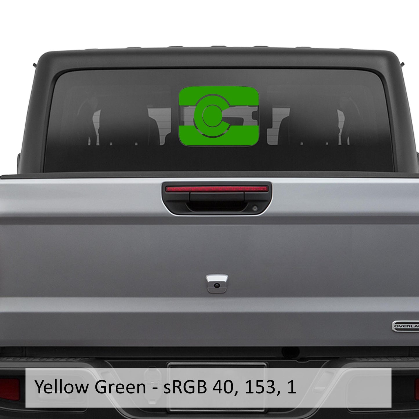 Colorado Flag Rear Sliding Window Vinyl Decal