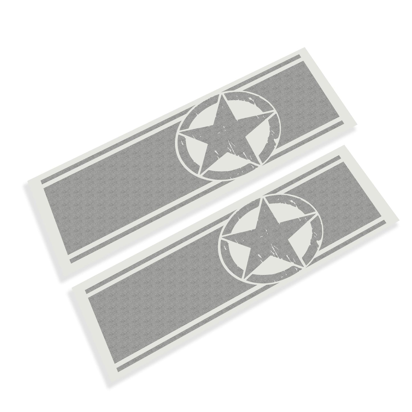 Distressed Alpha Romeo Star Bedside Stripe Graphic Decal Set - Fits Jeep Wrangler JL/Jeep Gladiator JT 2018+