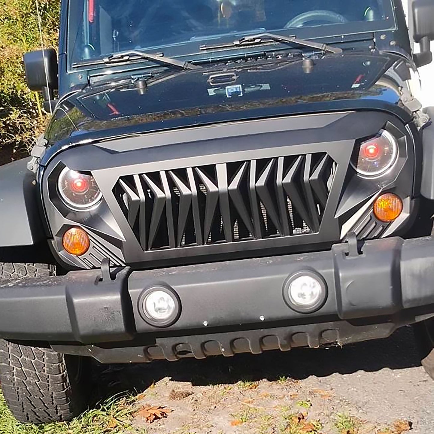 Cybernetic Eyeball Round Headlight Overlay Graphics Kit Vinyl Decal Cover 2 Piece Set