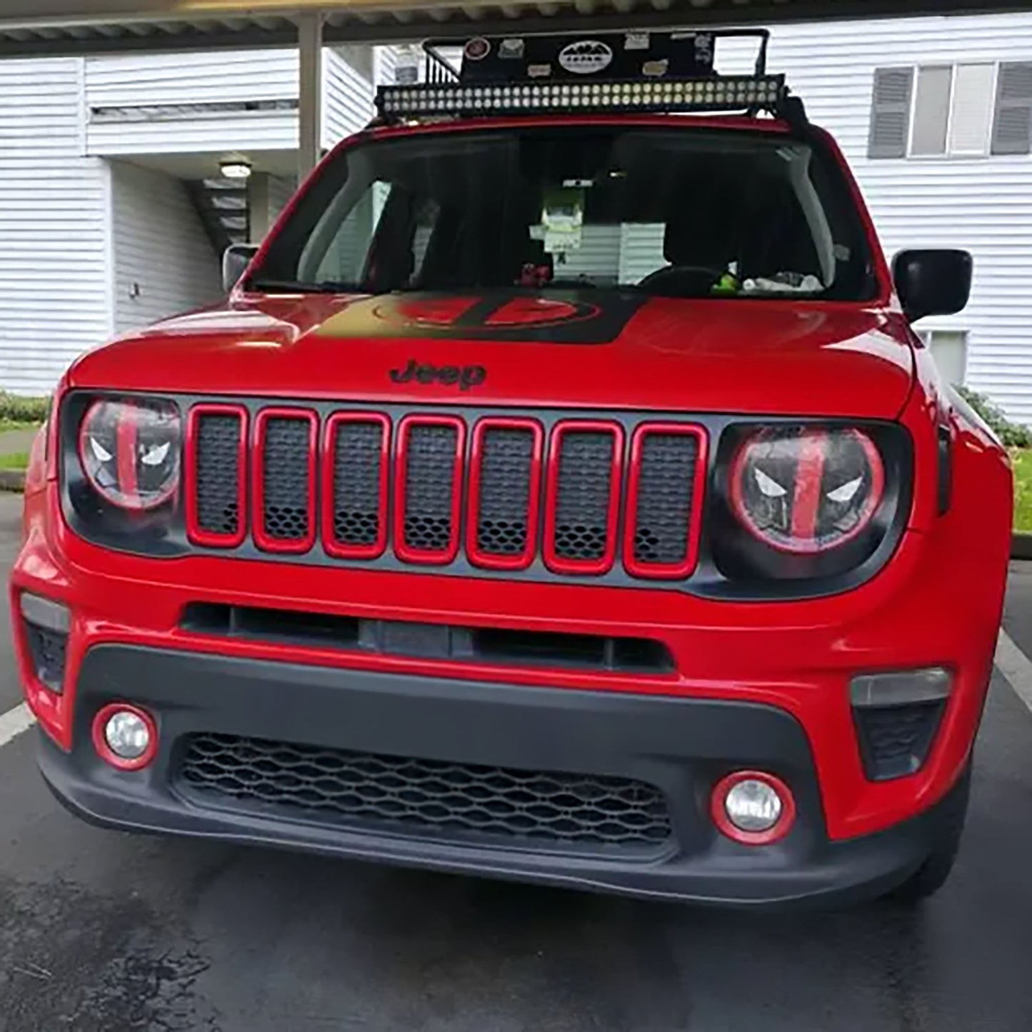 Cybernetic Eyeball Round Headlight Overlay Graphics Kit Vinyl Decal Cover 2 Piece Set