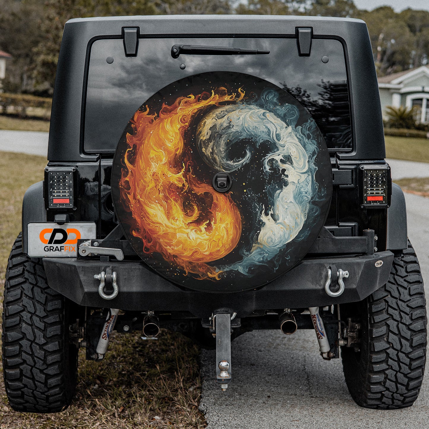 Fire & Ice Harmony Spare Tire Cover With Backup Camera Hole Option
