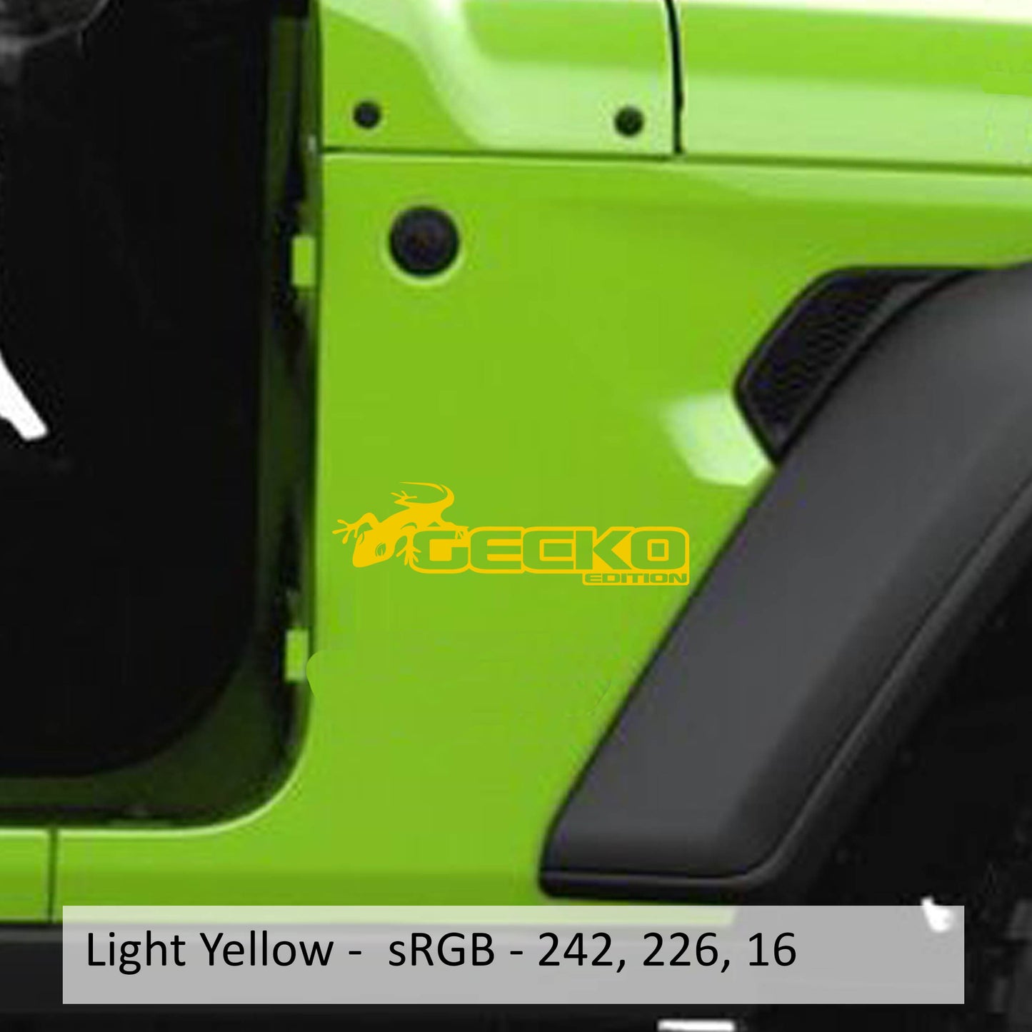 Gecko Edition Fender Decals (Pair) For Wrangler/Gladiator JL/JT