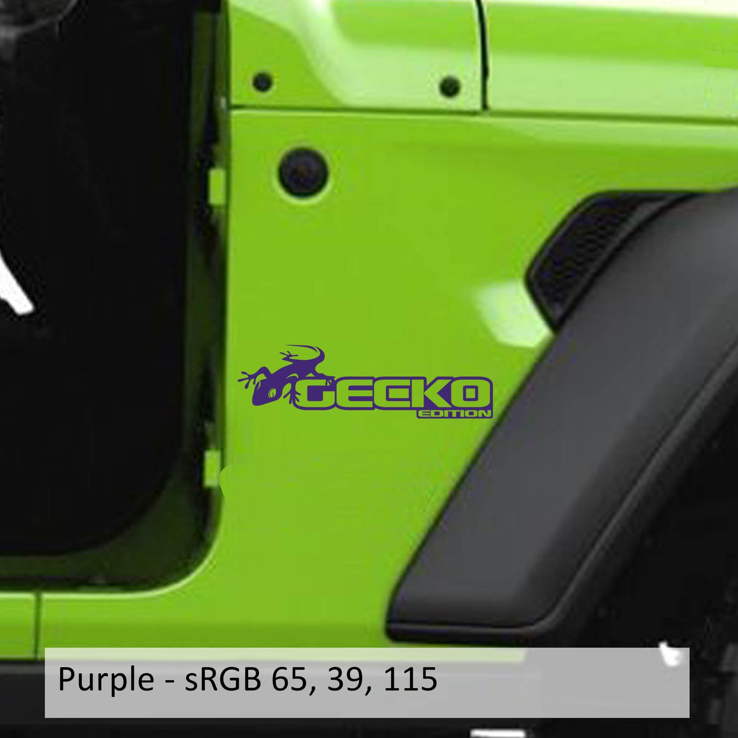 Gecko Edition Fender Decals (Pair) For Wrangler/Gladiator JL/JT