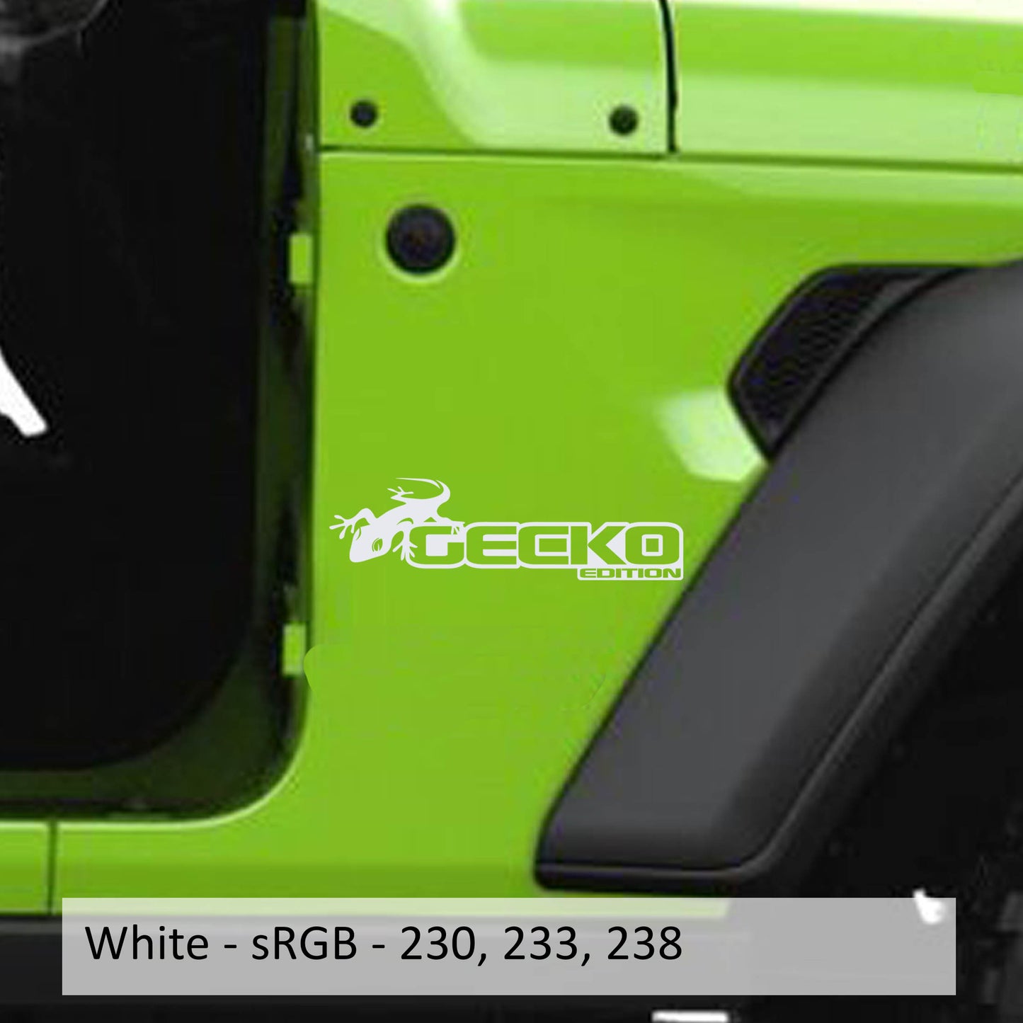 Gecko Edition Fender Decals (Pair) For Wrangler/Gladiator JL/JT