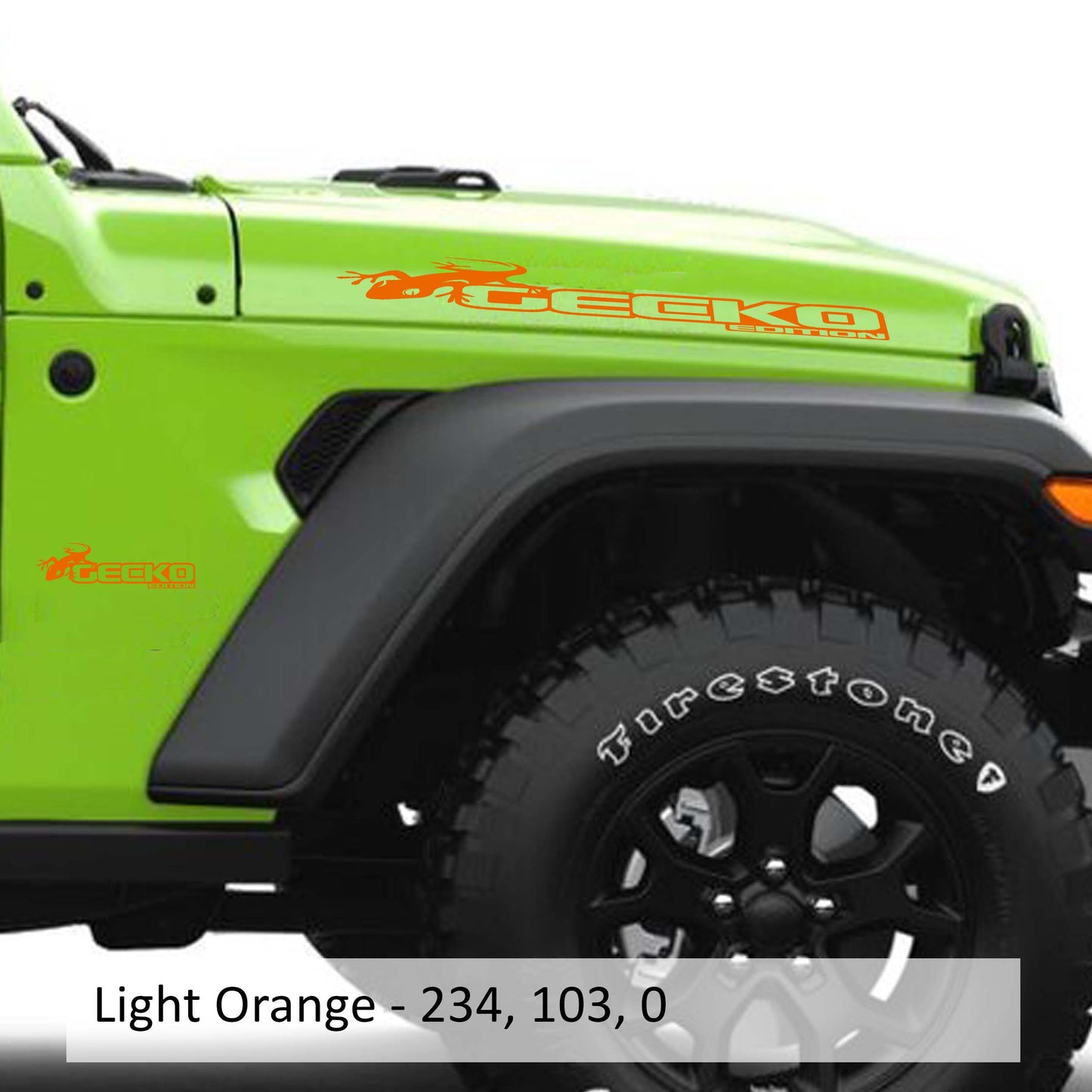 Gecko Edition Side Hood Vinyl Decal (Pair)