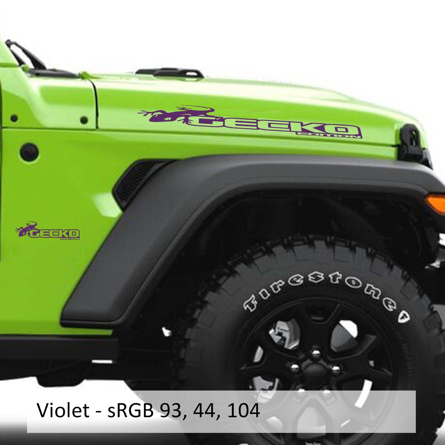 Gecko Edition Side Hood Vinyl Decal (Pair)