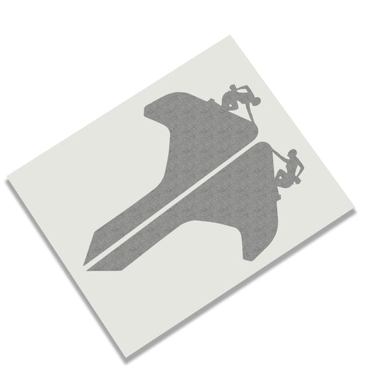 Female Rock Climber v3 2pc Fender Vent Decals for 18+ Wrangler JL JLU Gladiator JT