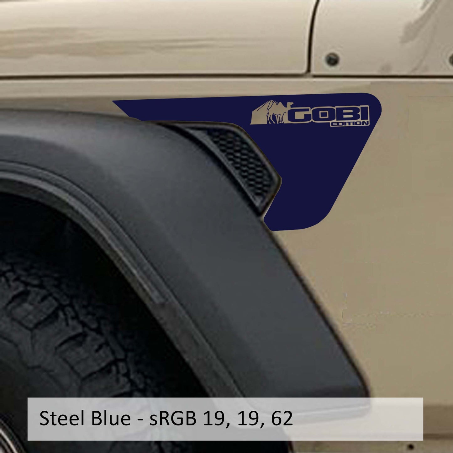 Gobi Edition Fender Vent Vinyl Transfer Decal - Fits Jeep Wrangler JL/Jeep Gladiator JT 2018+