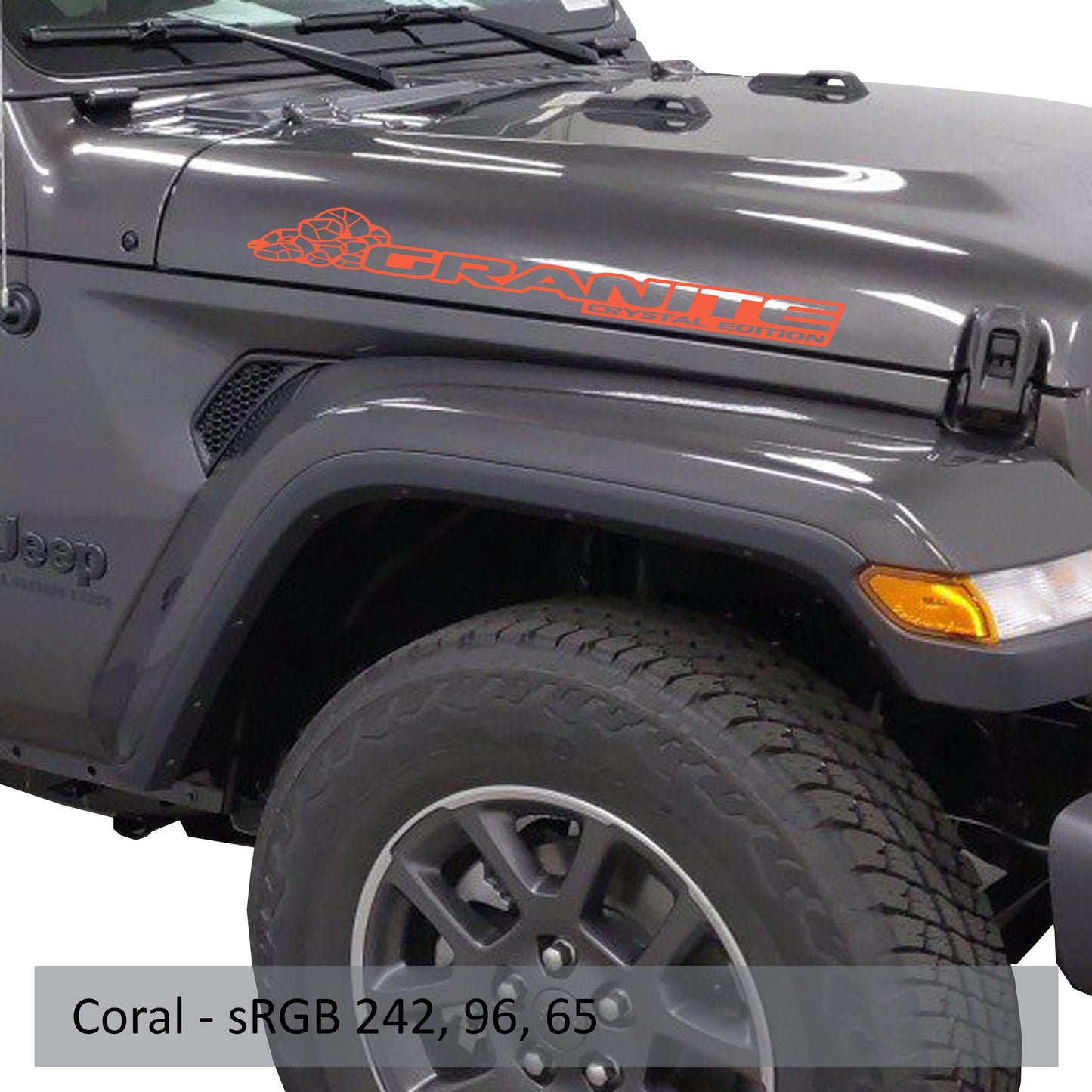 Granite Crystal Edition Side Hood Decal Set (Pair)