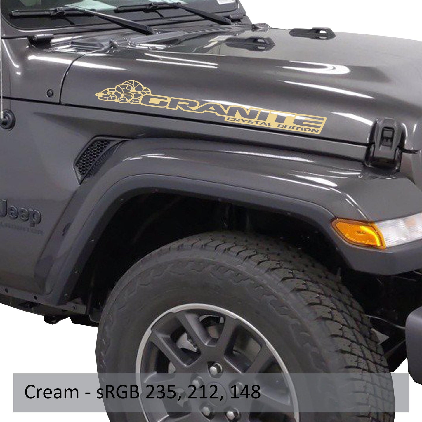 Granite Crystal Edition Side Hood Decal Set (Pair)