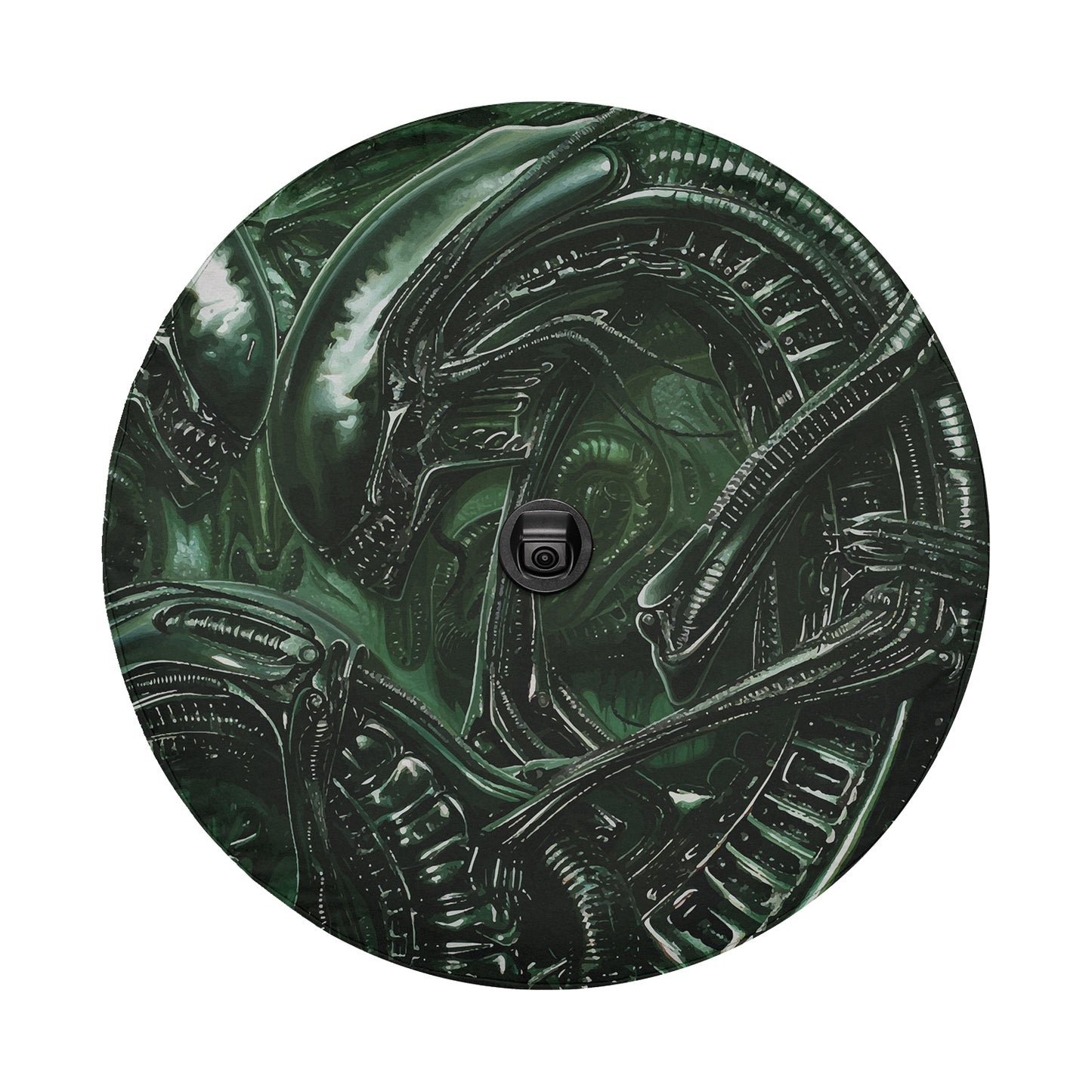 Alien Lifeform Spare Tire Cover With Backup Camera Hole