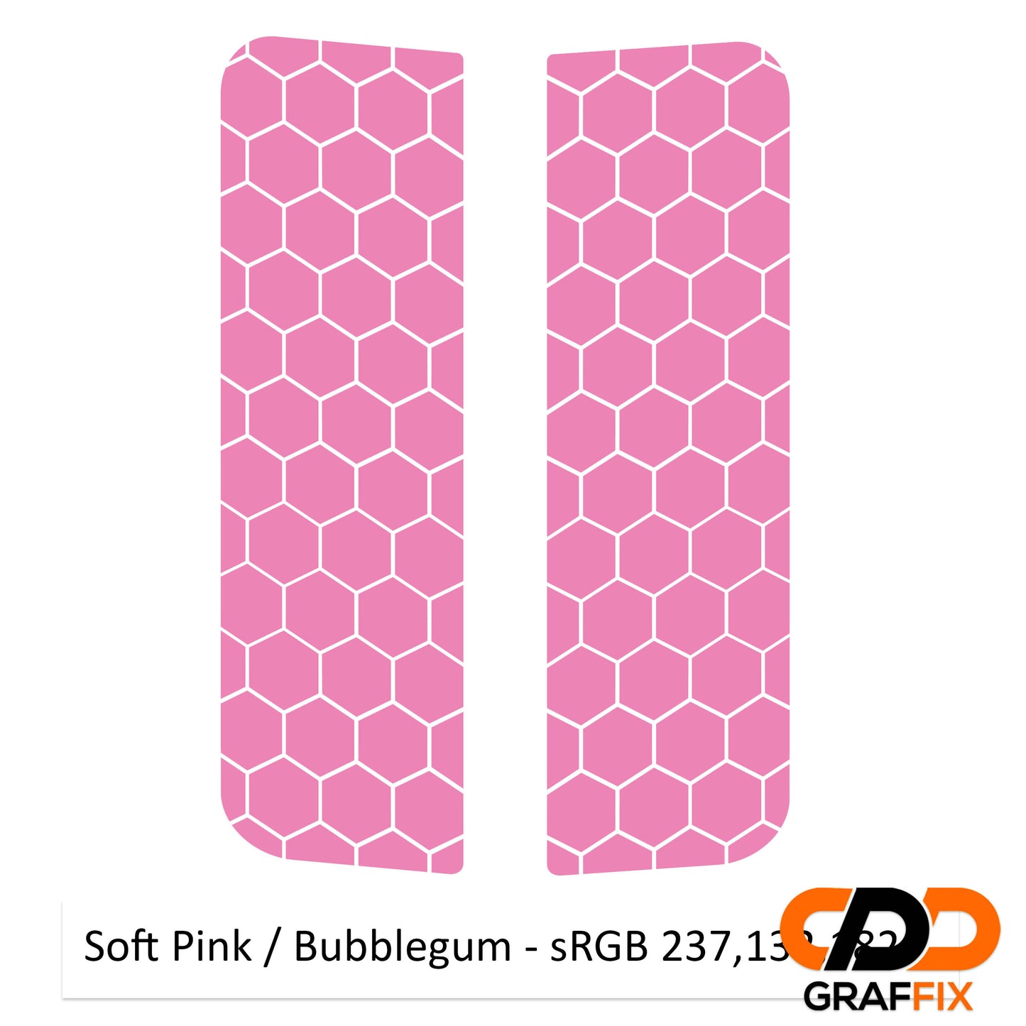 Honeycomb Hex Mesh Pattern Side Window Vinyl Decal Set - Fits  2006-2017 Jeep Wrangler JKU Models