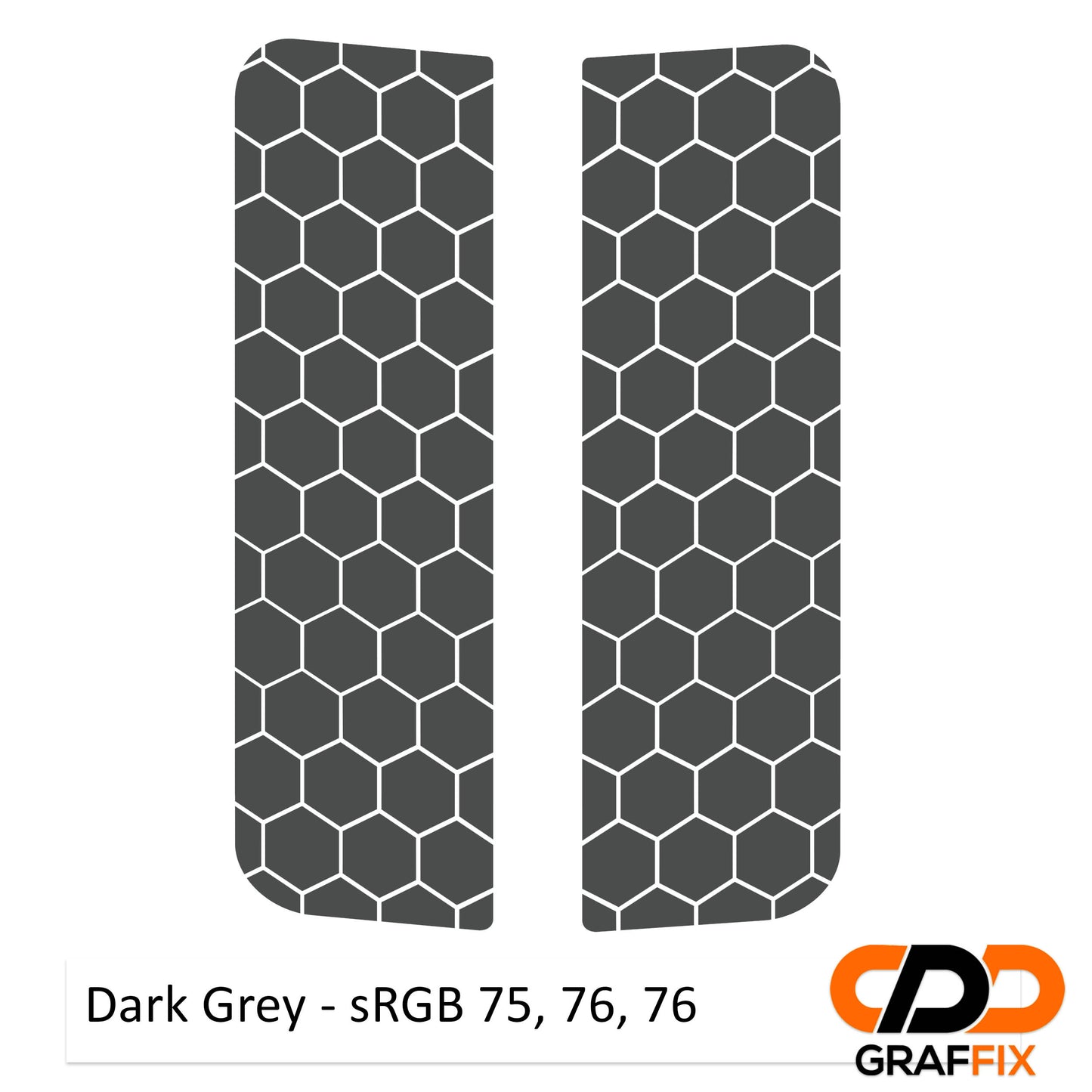Honeycomb Hex Mesh Pattern Side Window Vinyl Decal Set - Fits  2006-2017 Jeep Wrangler JKU Models