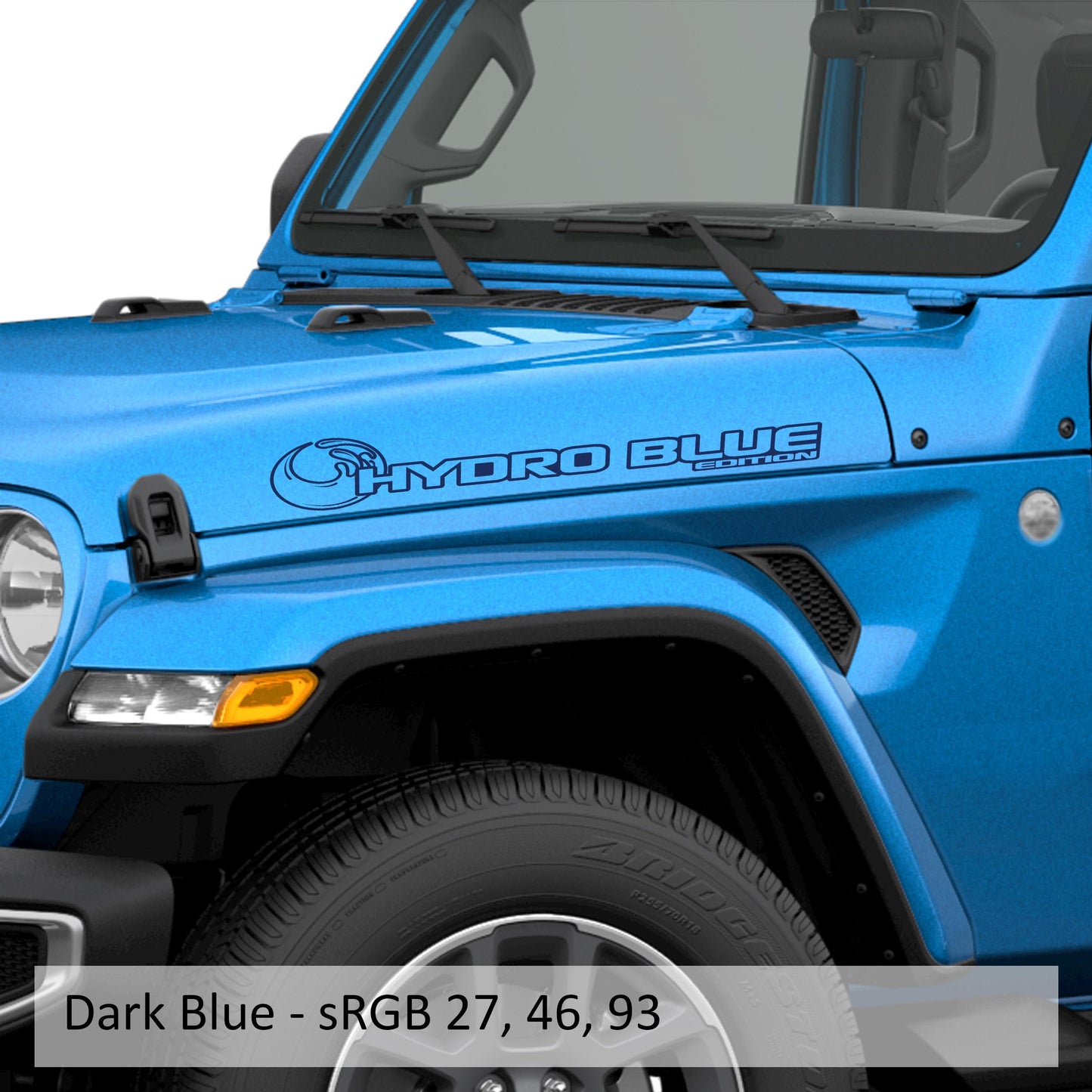 Hydro Blue Edition Side Hood Decal Set (Pair)
