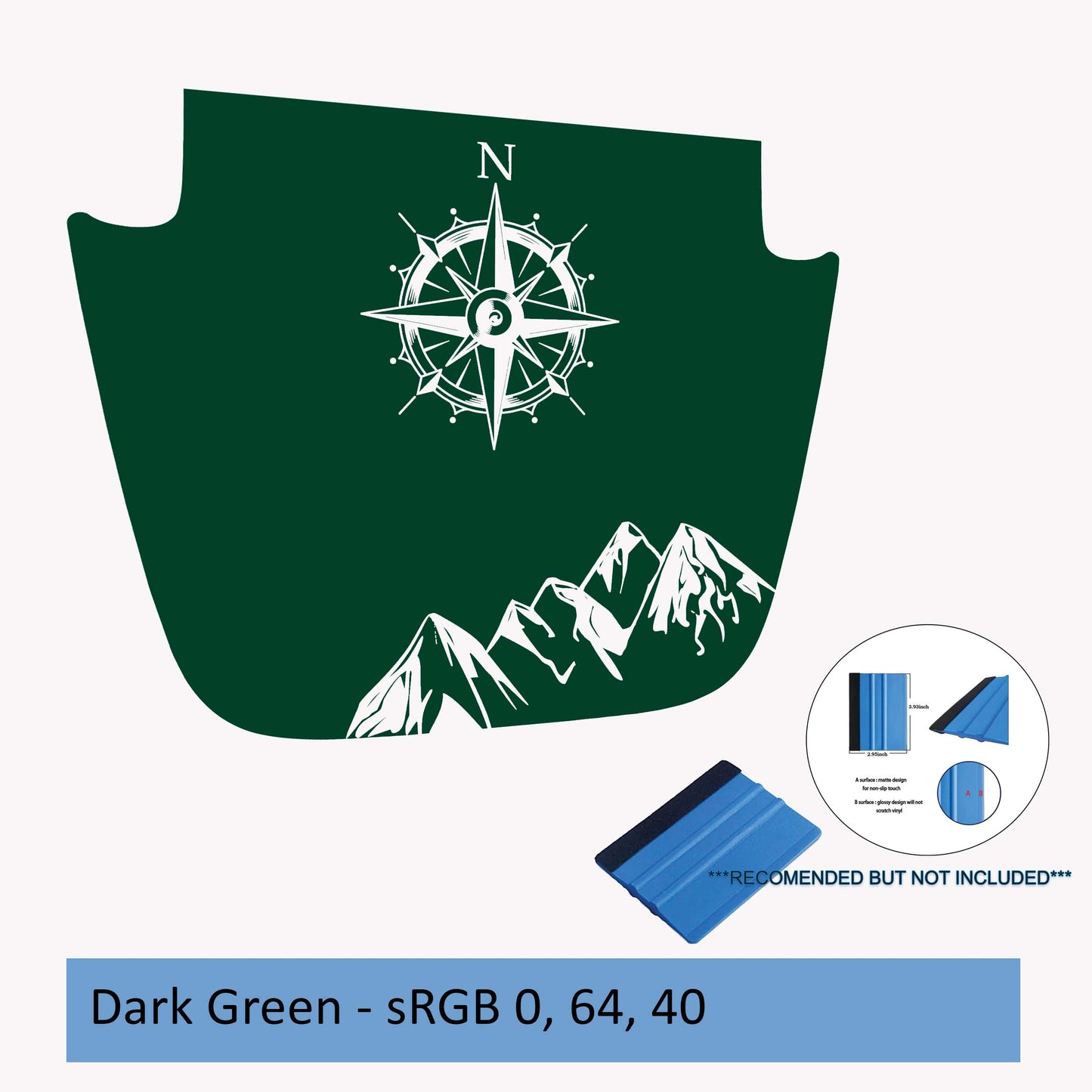 Northern Mountain Range Blackout Hood Decal - Fits JL/JT Sport/Sahara 2018-Present Models