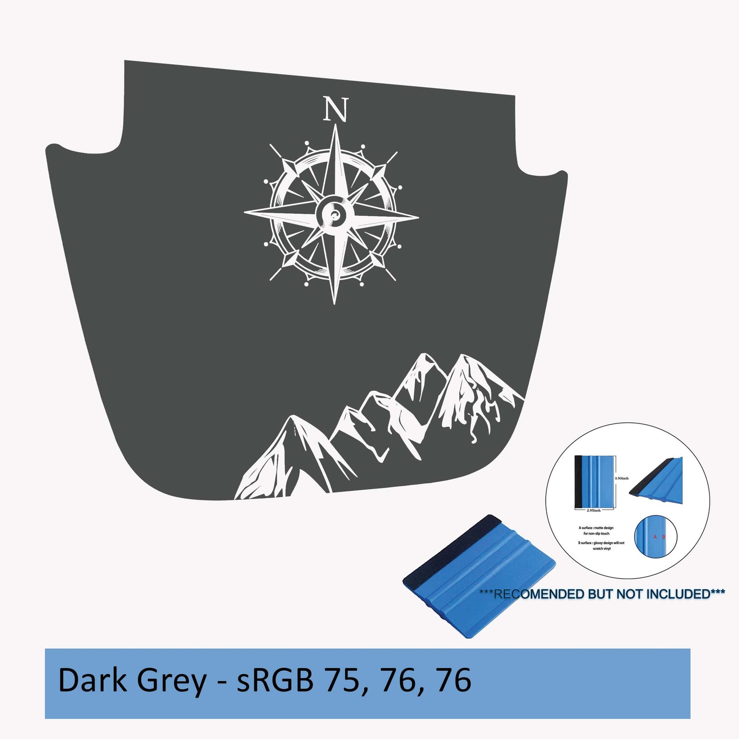 Northern Mountain Range Blackout Hood Decal - Fits JL/JT Sport/Sahara 2018-Present Models