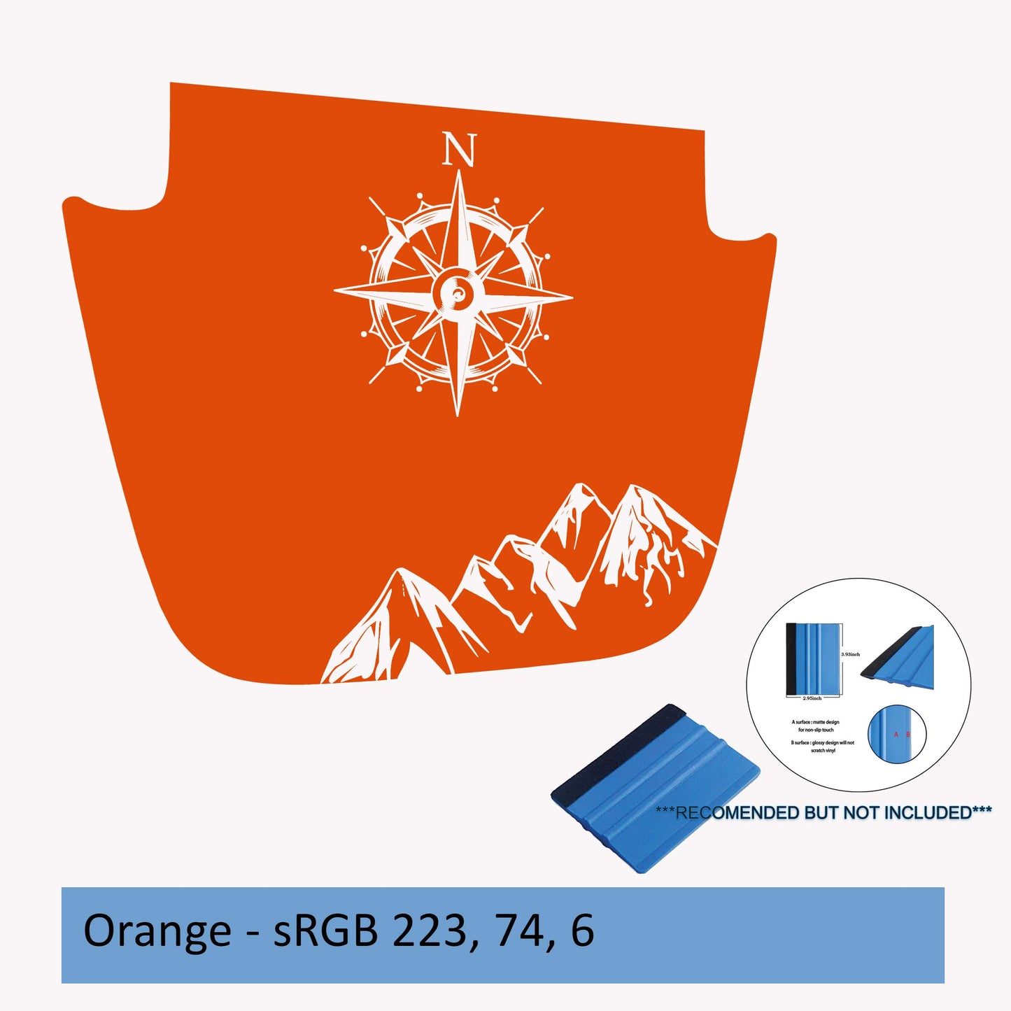 Northern Mountain Range Blackout Hood Decal - Fits JL/JT Sport/Sahara 2018-Present Models