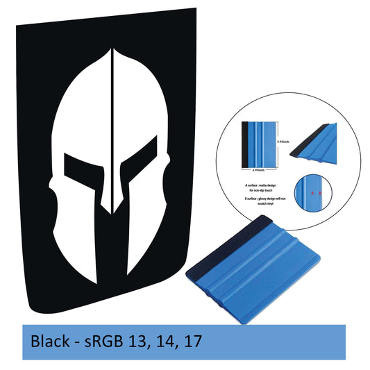 Spartan Helmet Power-Dome Blackout Hood Decal - Fits 2018+ Jeep Wrangler& Gladiator Rubicon Hoods