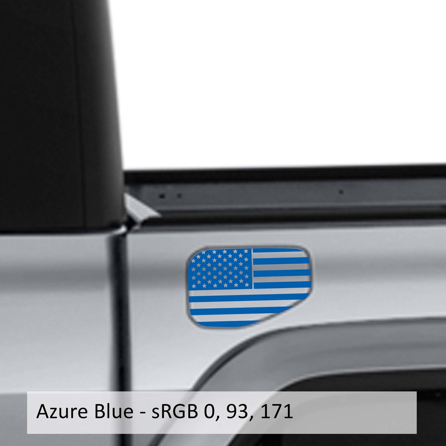 American Flag Fuel Door Vinyl Decal Overlay for Jeep Gladiator JT 20+