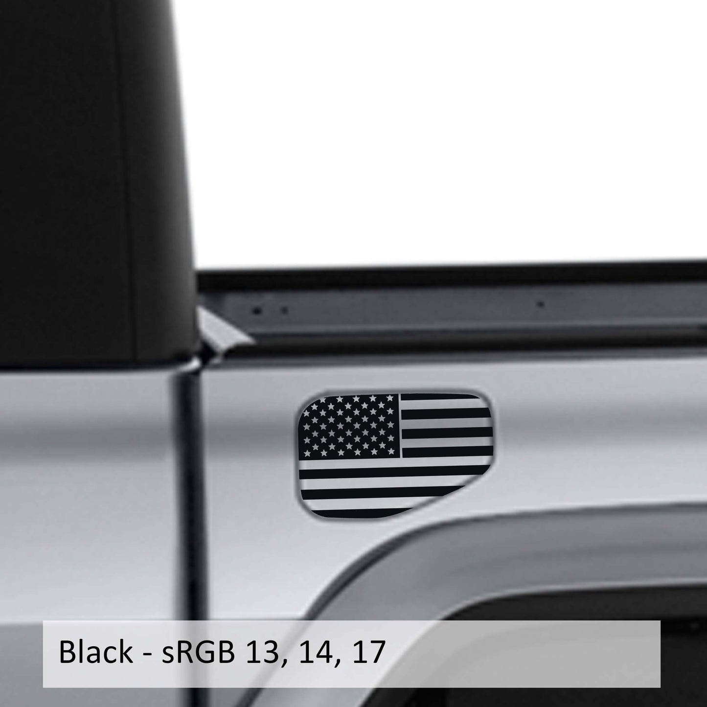 American Flag Fuel Door Vinyl Decal Overlay for Jeep Gladiator JT 20+