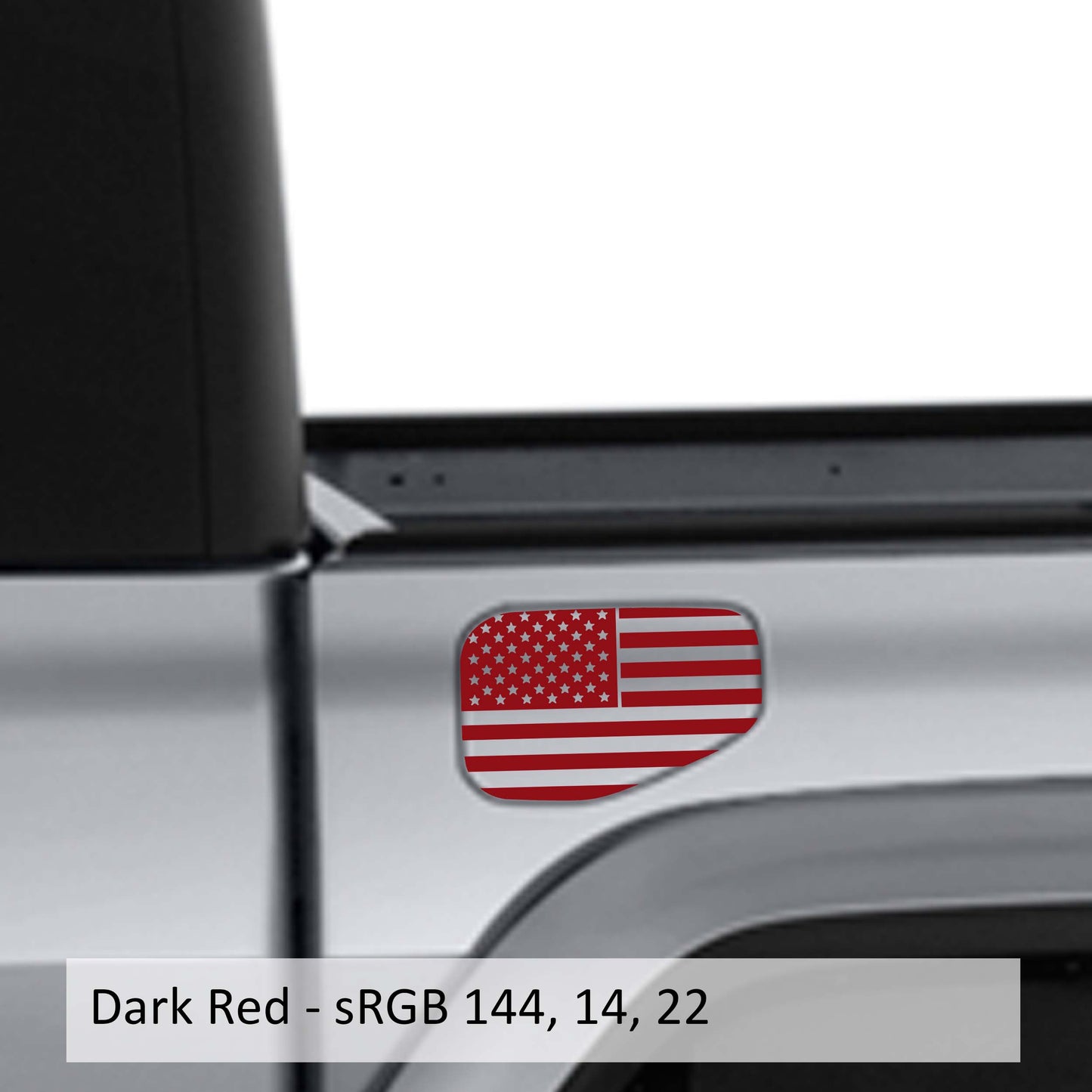 American Flag Fuel Door Vinyl Decal Overlay for Jeep Gladiator JT 20+