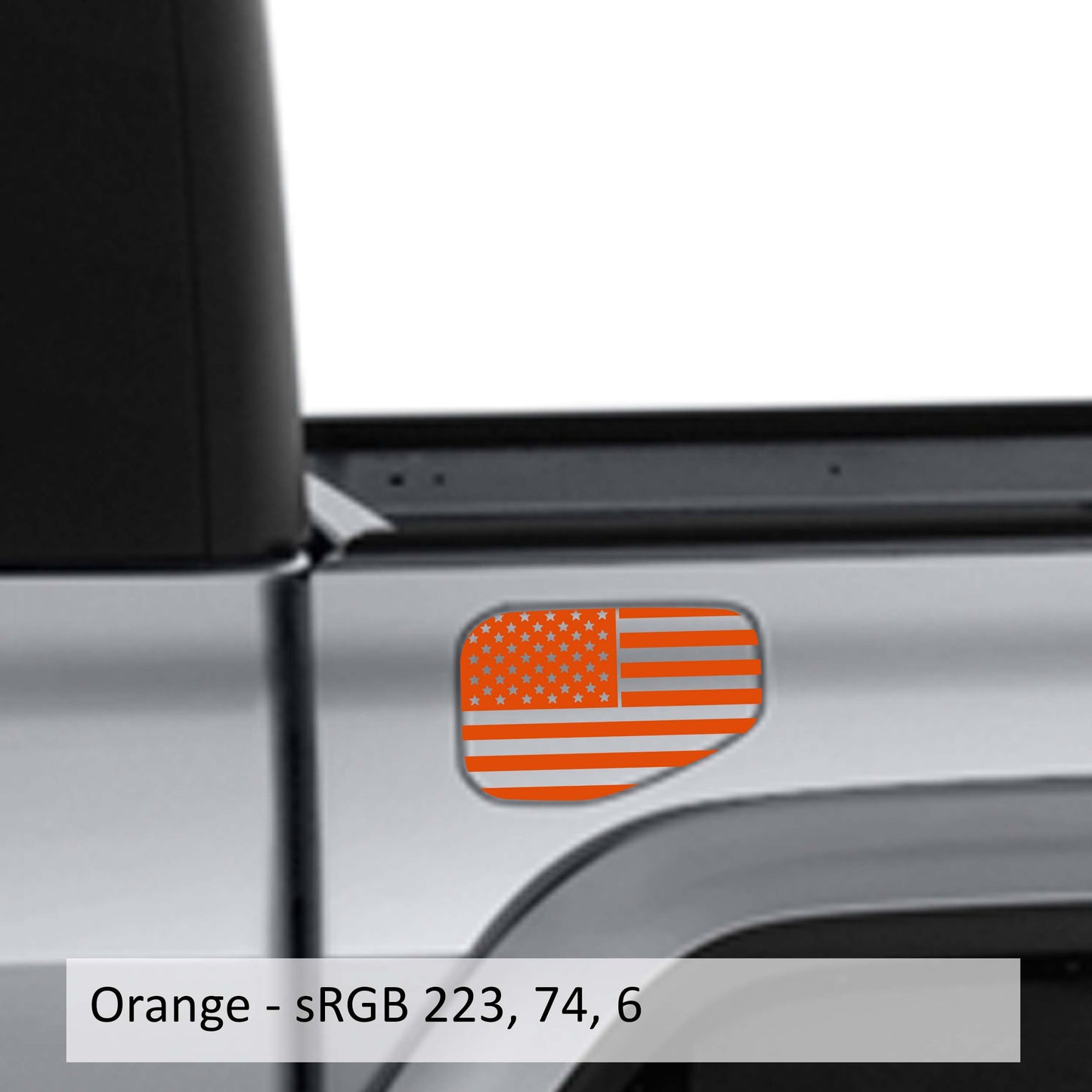 American Flag Fuel Door Vinyl Decal Overlay for Jeep Gladiator JT 20+