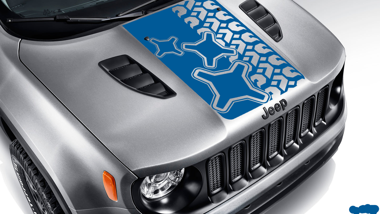 BU Brake Lite & Tire Tread Blackout Hood Vinyl Decal