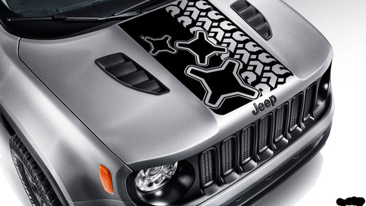 BU Brake Lite & Tire Tread Blackout Hood Vinyl Decal