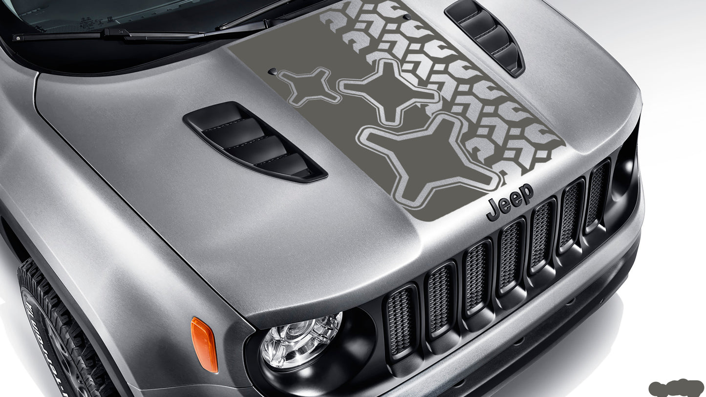 BU Brake Lite & Tire Tread Blackout Hood Vinyl Decal