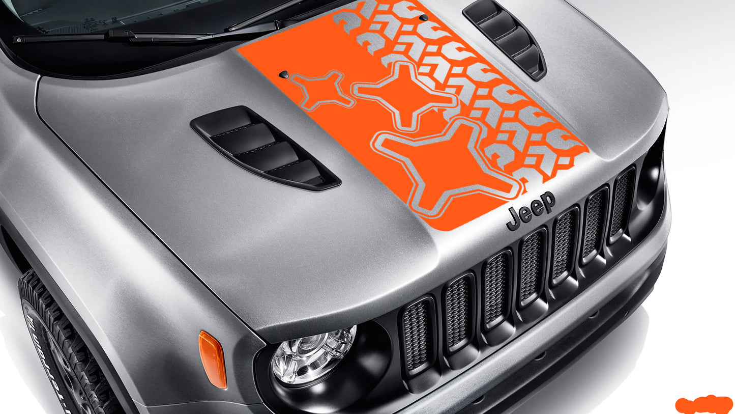 BU Brake Lite & Tire Tread Blackout Hood Vinyl Decal