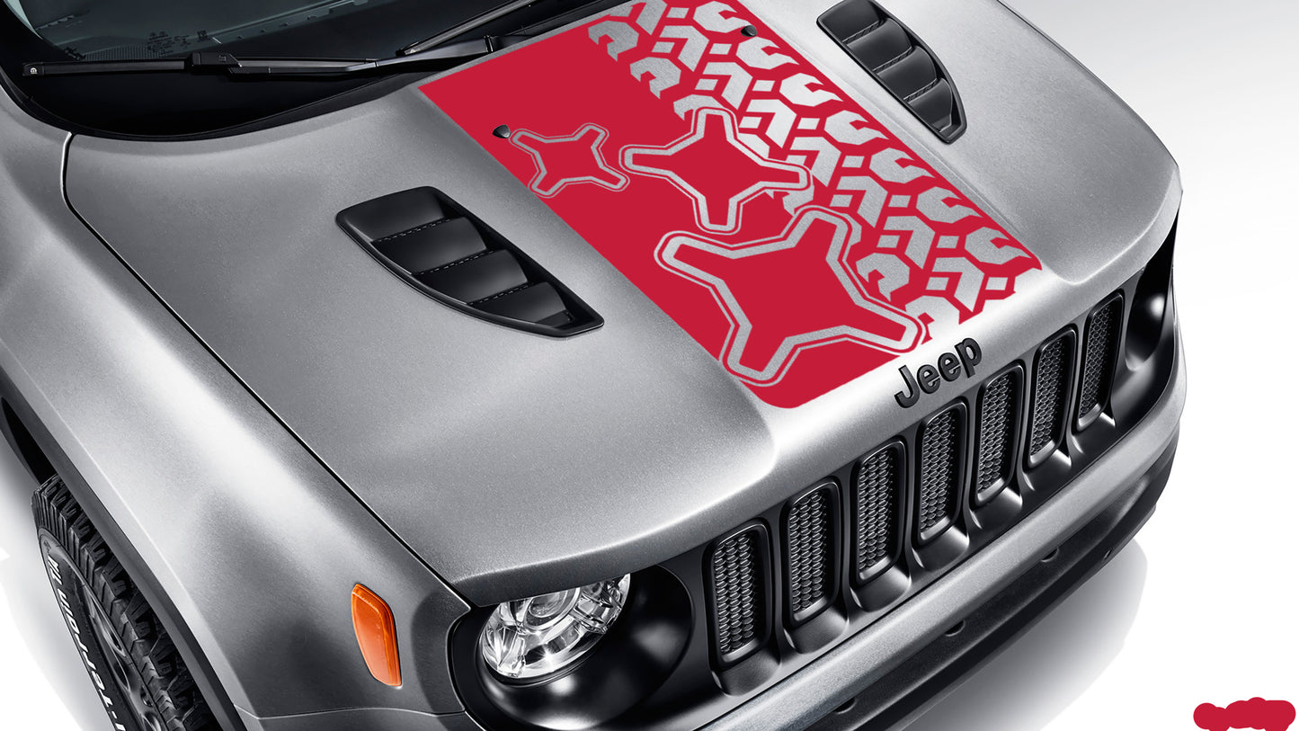 BU Brake Lite & Tire Tread Blackout Hood Vinyl Decal