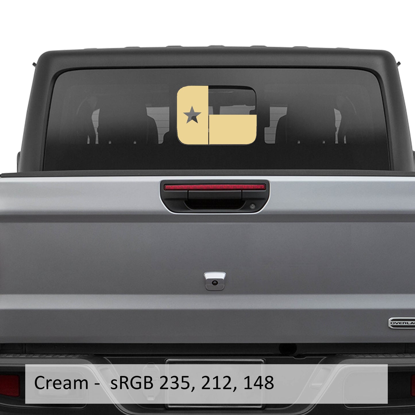 Texas Lonestar Flag Rear Sliding Window Vinyl Decal