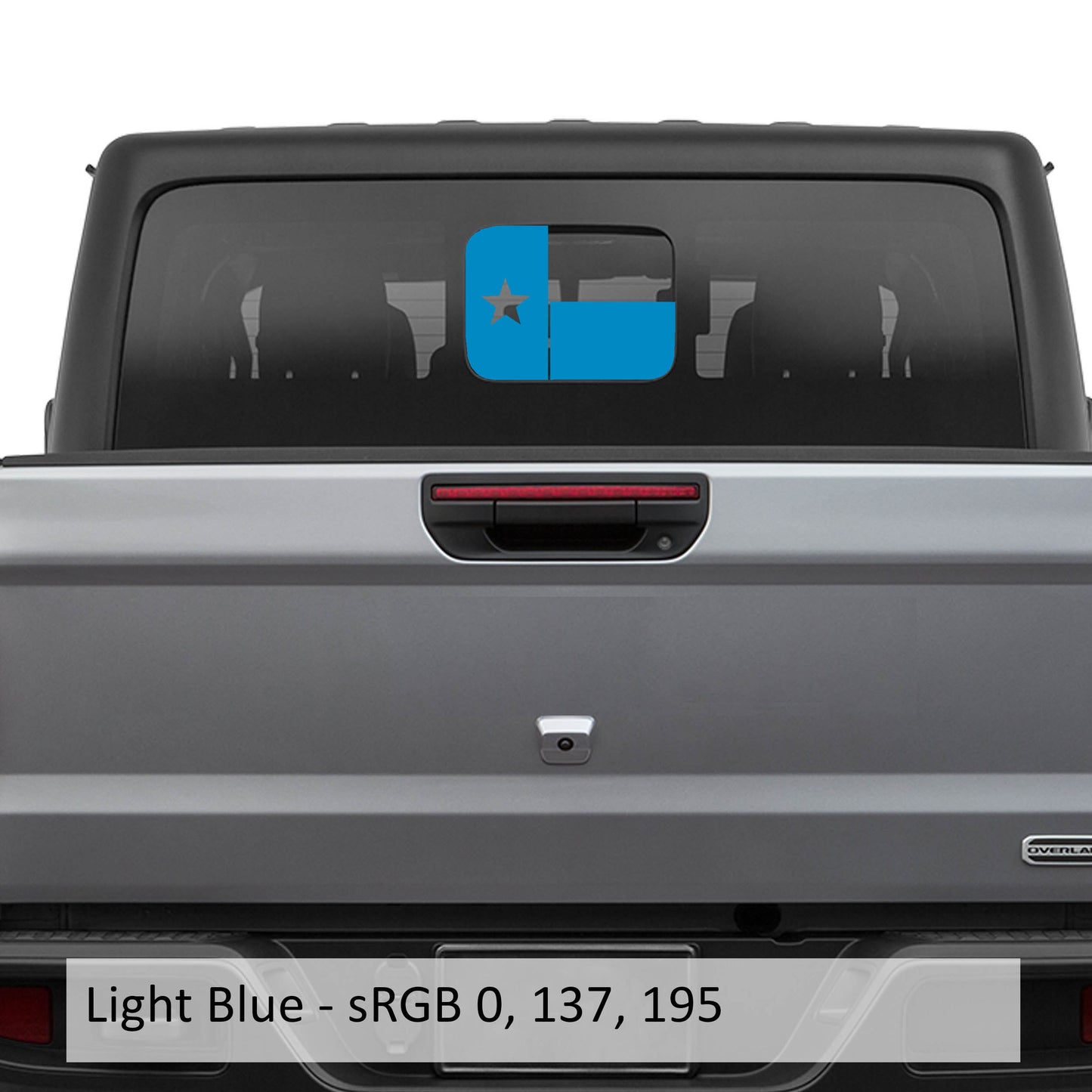 Texas Lonestar Flag Rear Sliding Window Vinyl Decal